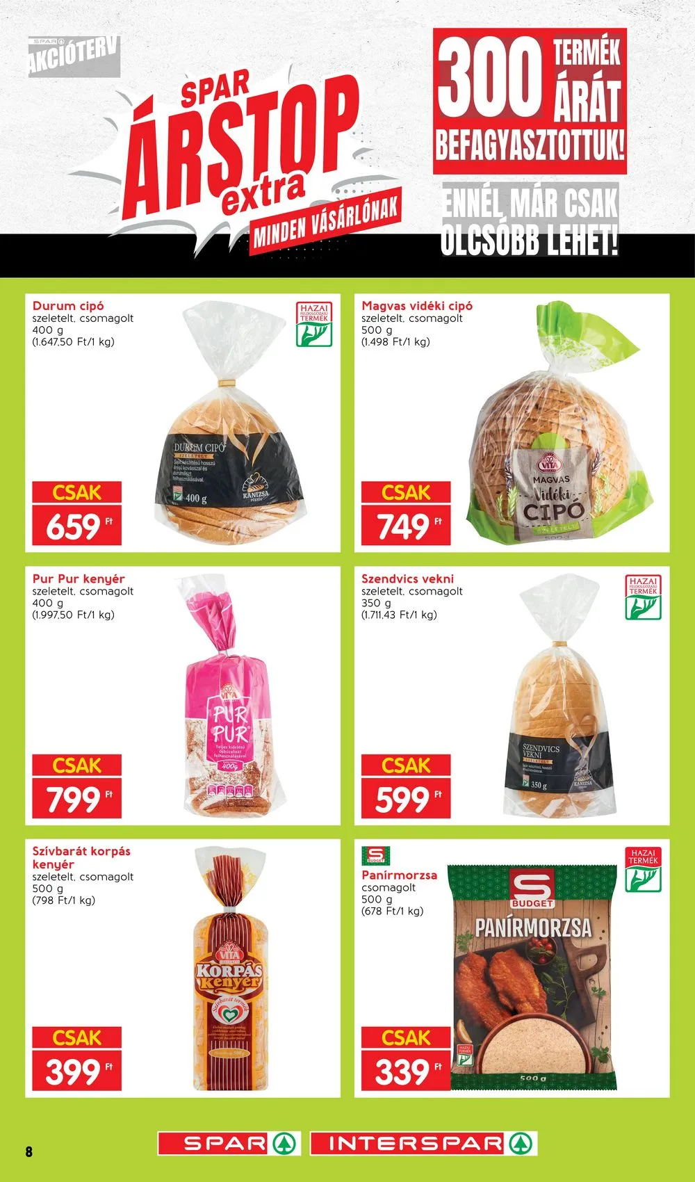 Spar akciós újság Arstop Extra 01.02–03.31 – 8. oldal
