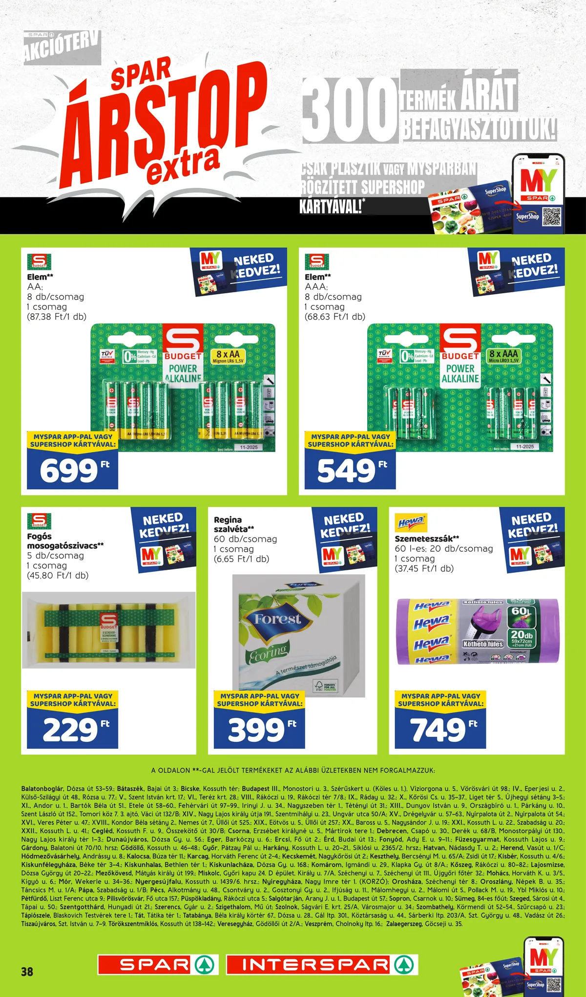 Spar akciós újság Arstop 11.24–01.31 – 38. oldal