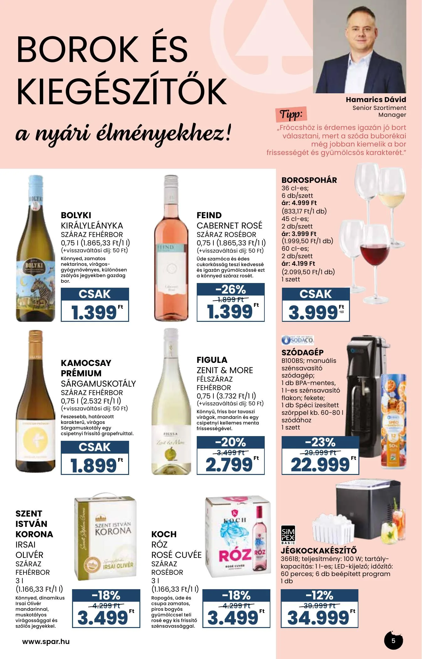 Spar akciós újság Bor nyar 07.01–07.29 – 5. oldal