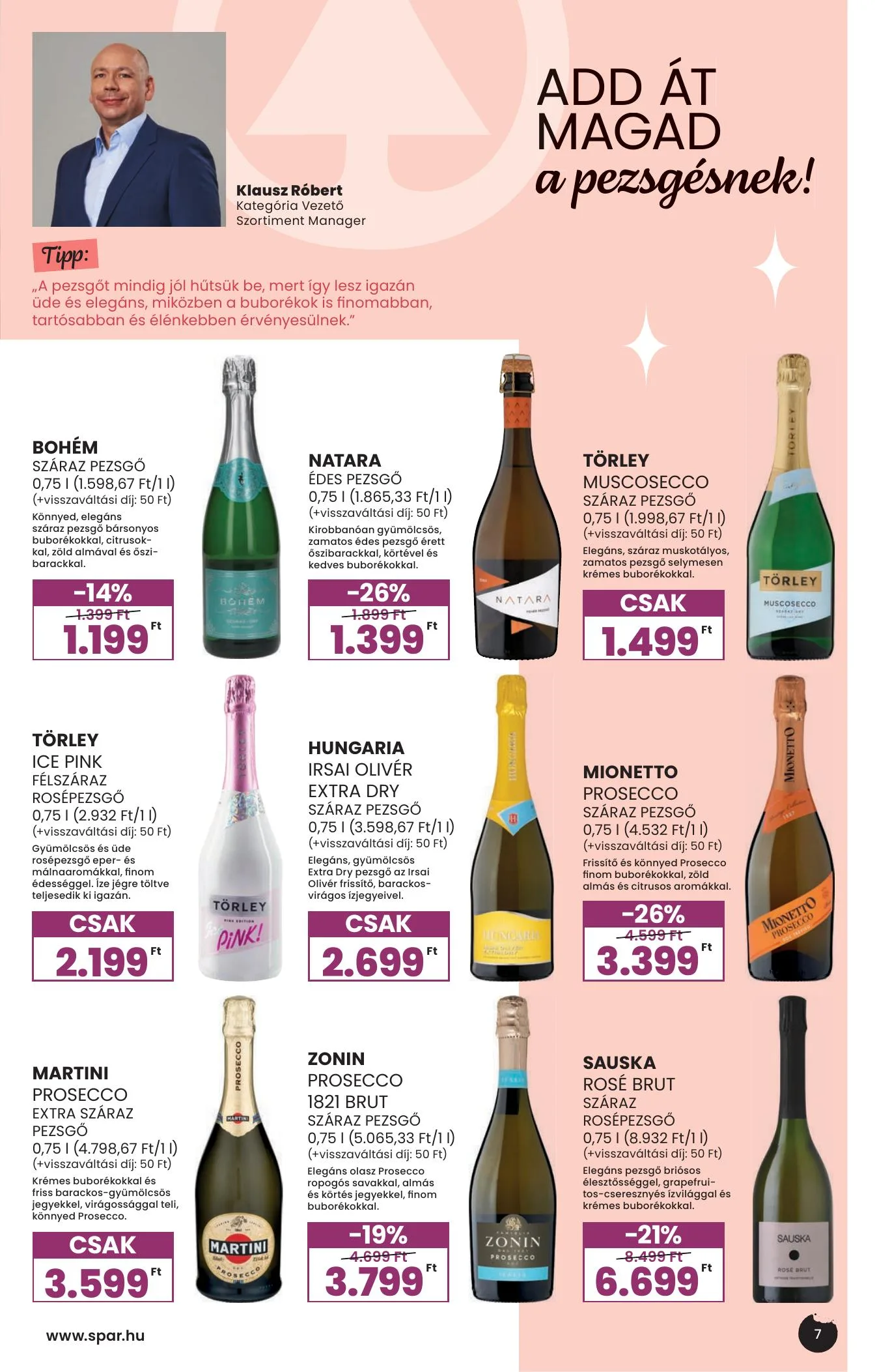 Spar akciós újság Bor nyar 07.01–07.29 – 7. oldal