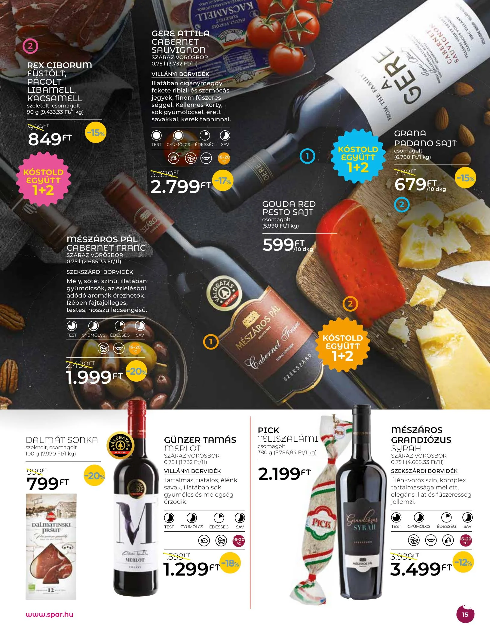 Spar akciós újság Borkatalogus 04.28–05.12 – 15. oldal