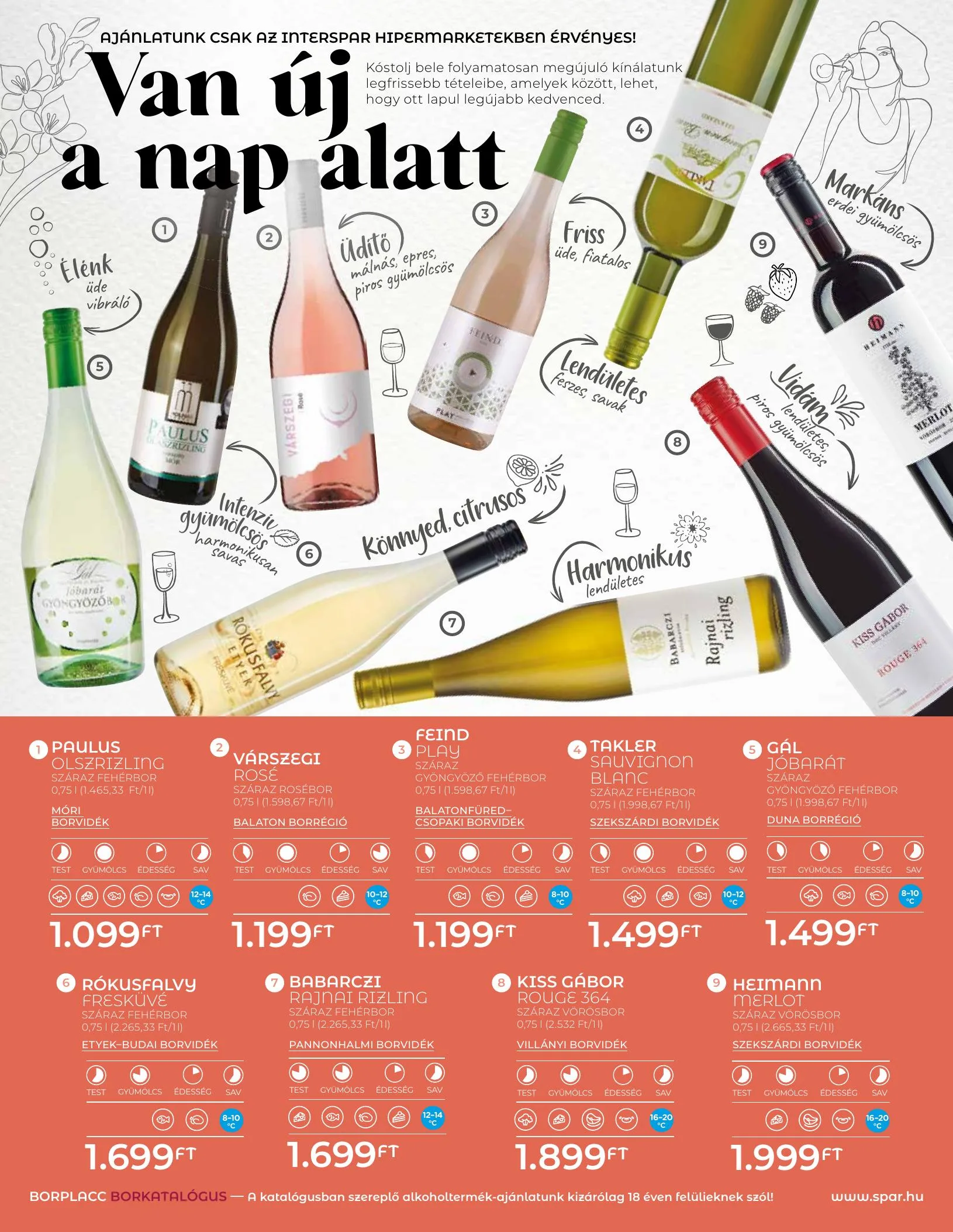 Spar akciós újság Borkatalogus 04.28–05.12 – 20. oldal
