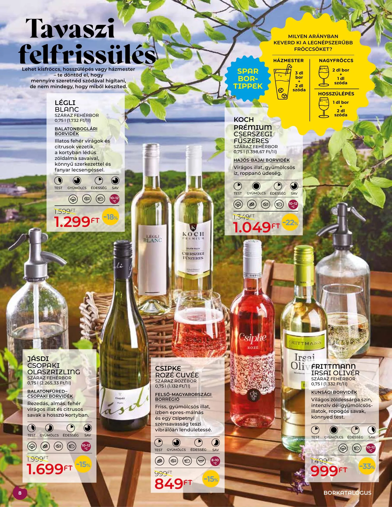 Spar akciós újság Borkatalogus 04.28–05.12 – 8. oldal