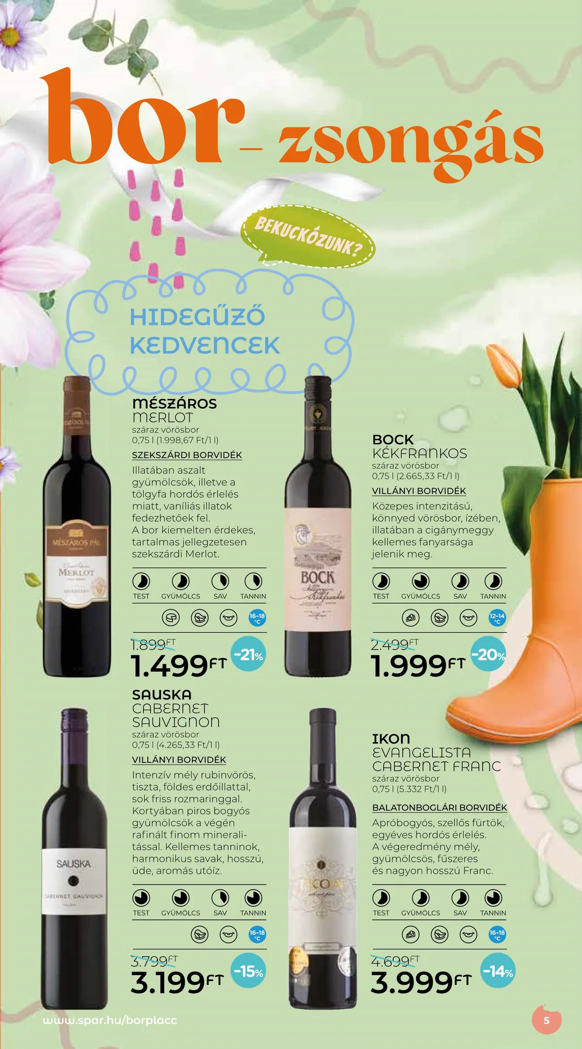Spar akciós újság Borkatalogus 03.03–03.16 – 5. oldal