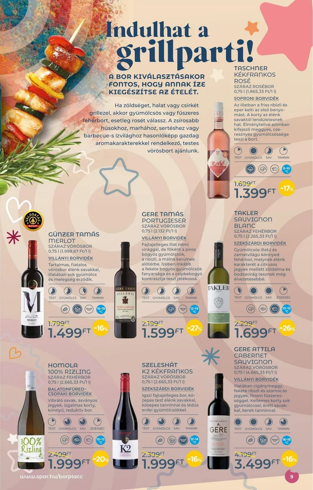 Spar akciós újság Borkatalogus 05.10–05.24 – 9. oldal