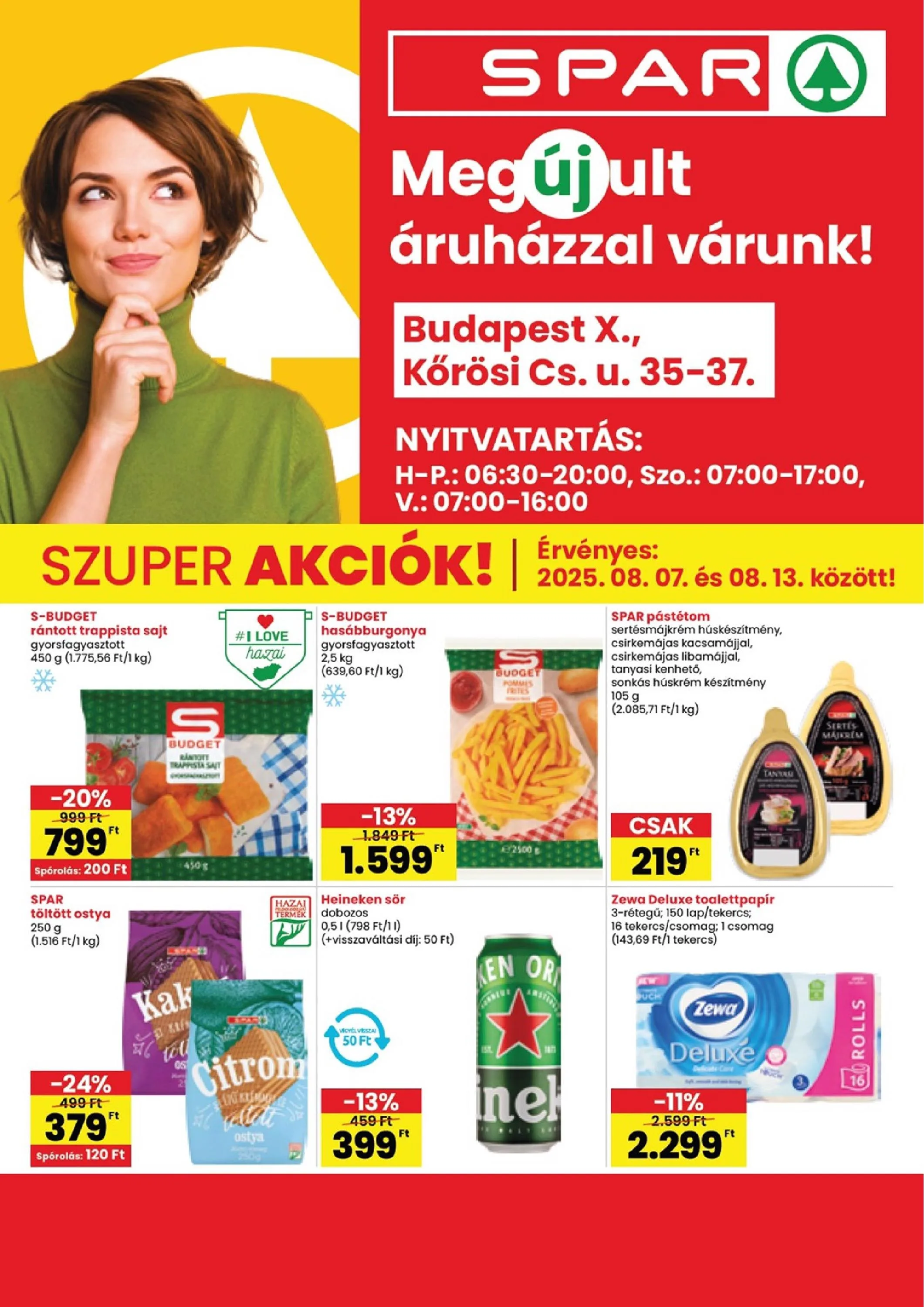 Spar akciós újság BP Korosi Cs. u. megujulas 08.07–08.13