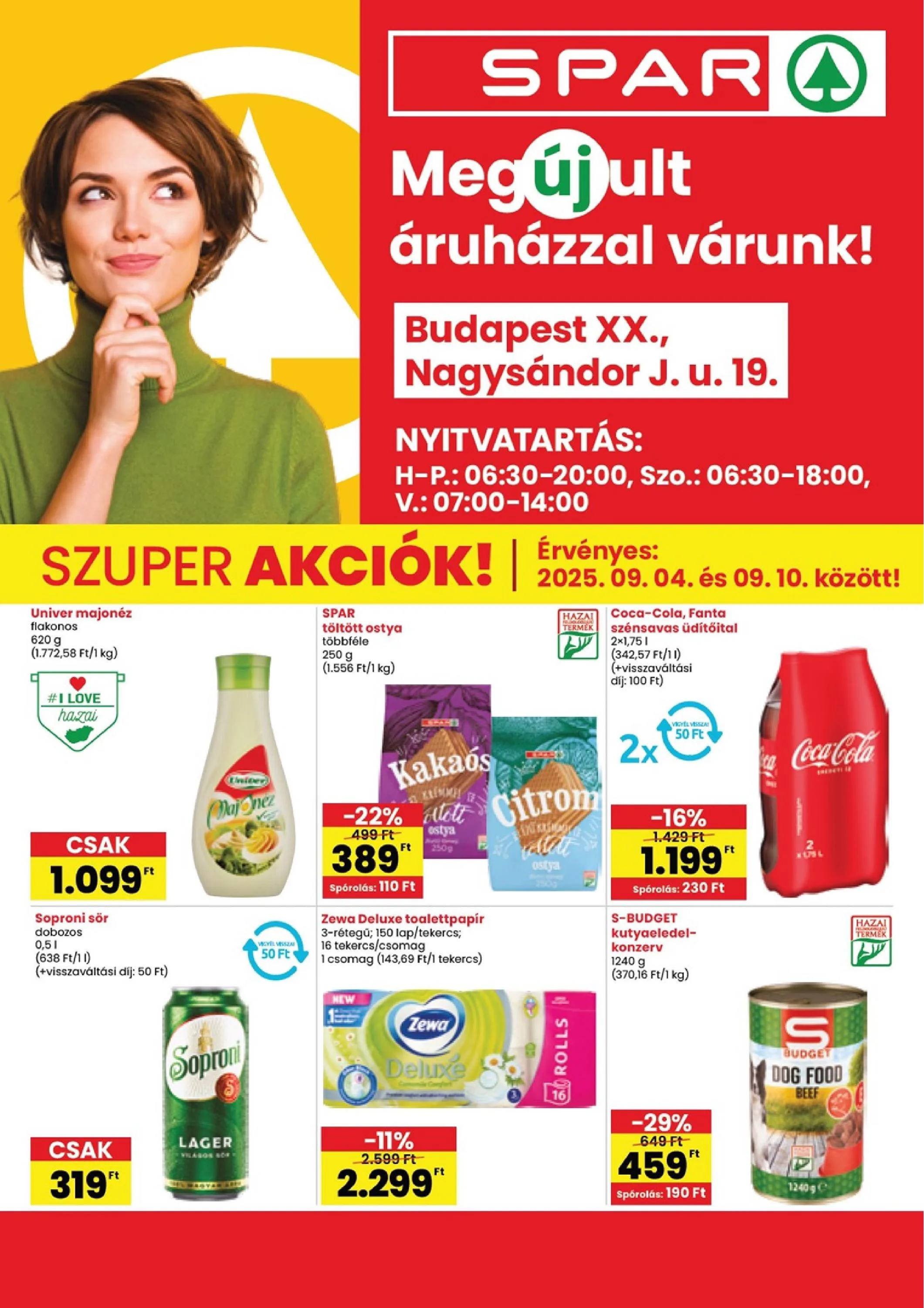 Spar akciós újság Bp nagysandor megujulas 09.04–09.10