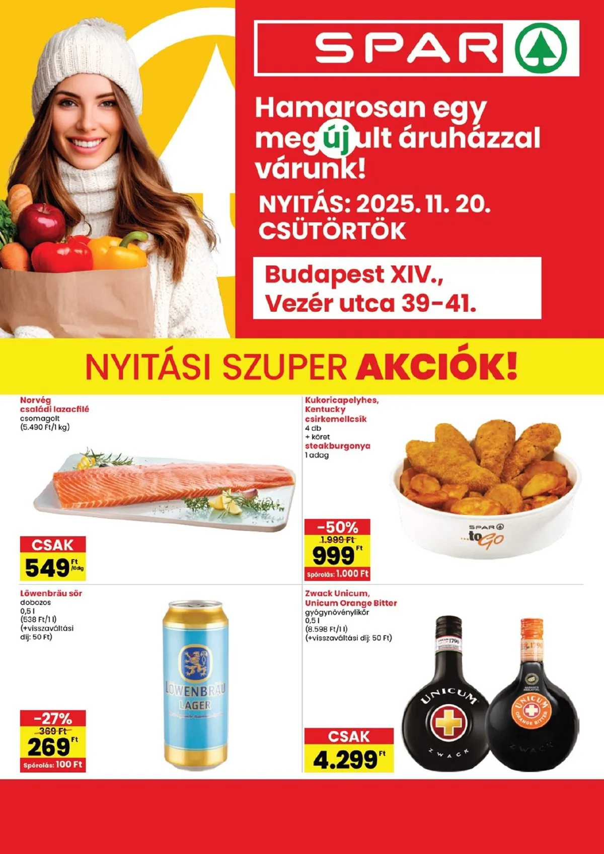 Spar akciós újság BP Vezer P. u. megujulas 11.20–11.26