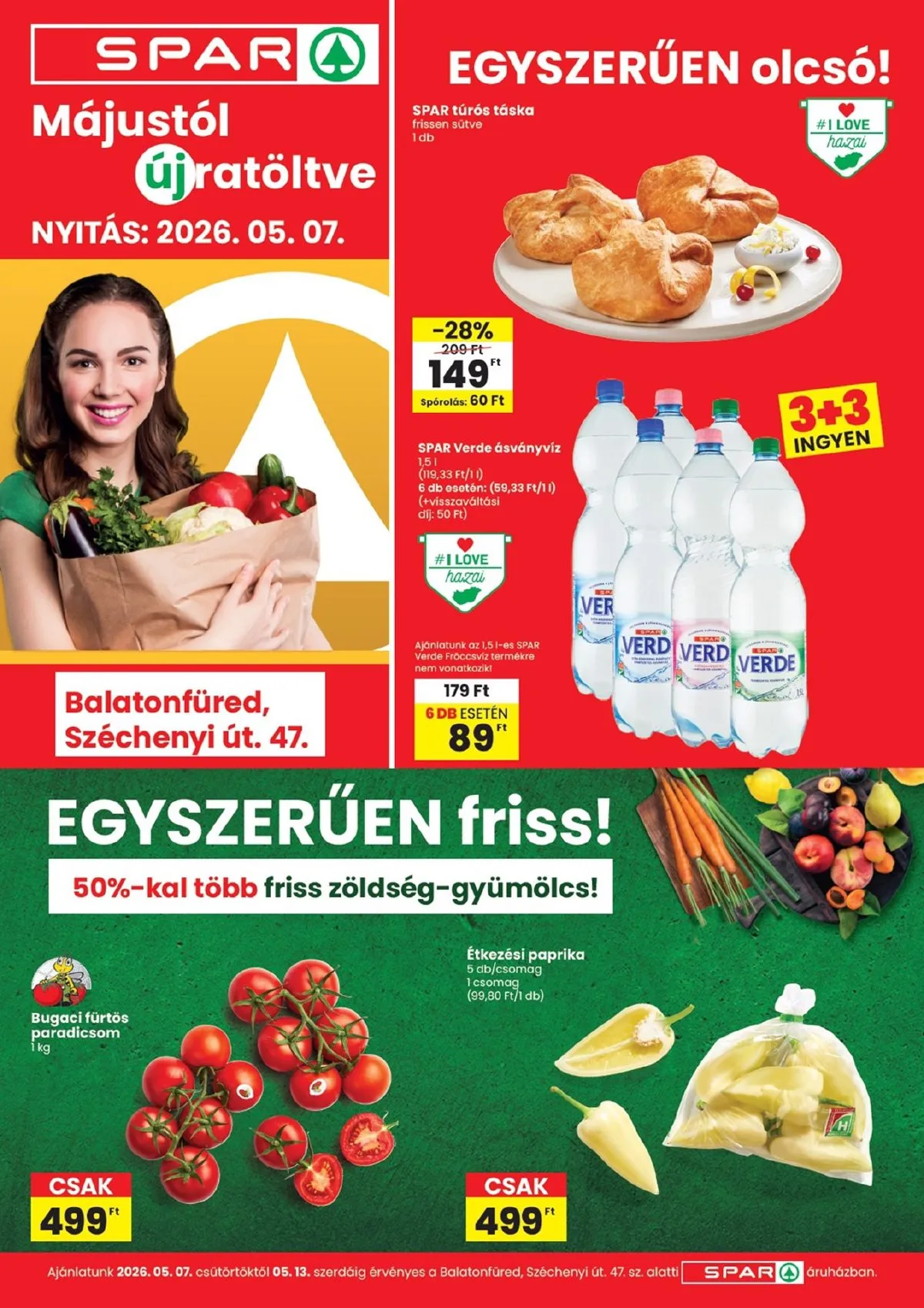 Spar akciós újság Easy Balatonfured uzletnyitas 05.07–05.13