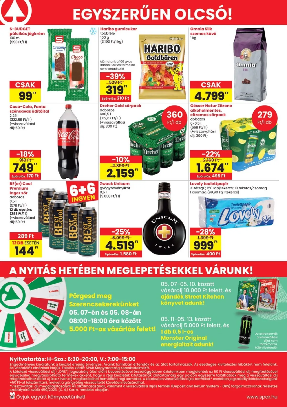 Spar akciós újság Easy Balatonfured uzletnyitas 05.07–05.13 – 4. oldal