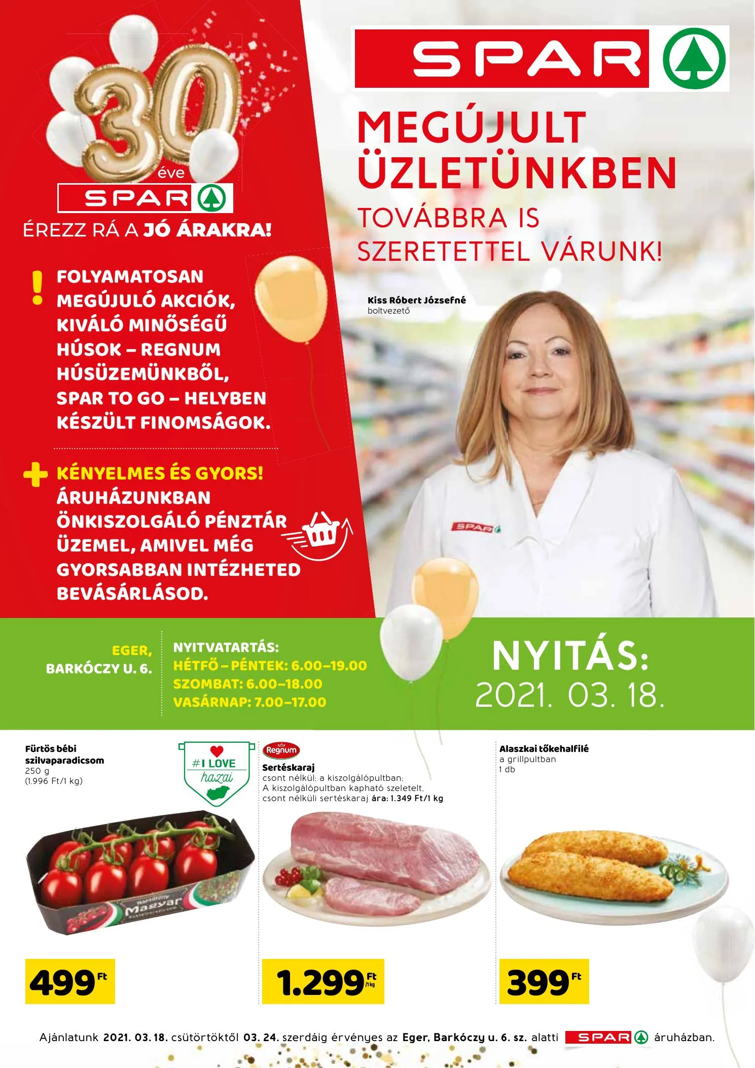 Spar akciós újság Eger 03.18–03.24