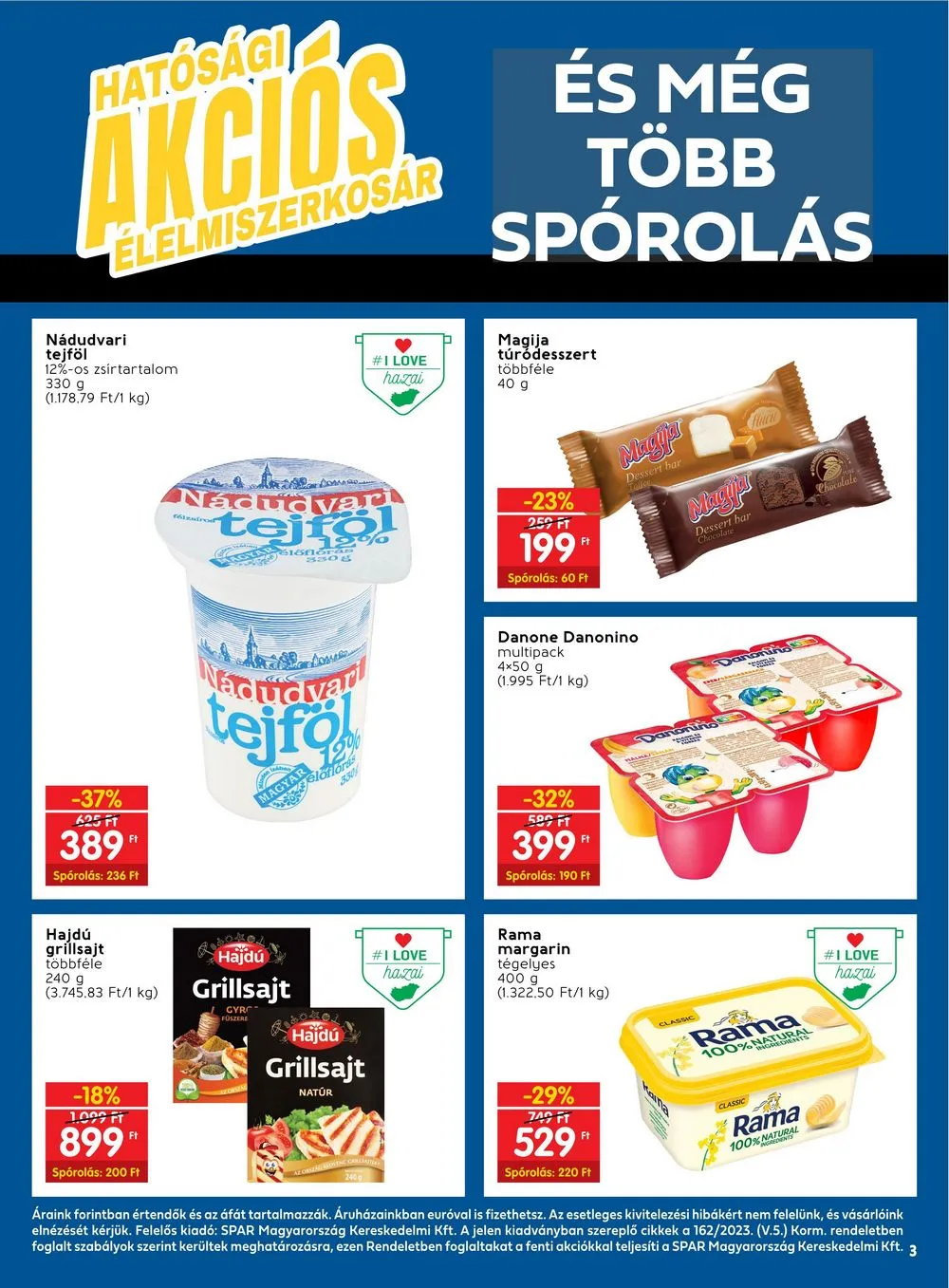 Spar akciós újság Elelmiszerkosar 03.21–04.03 – 3. oldal