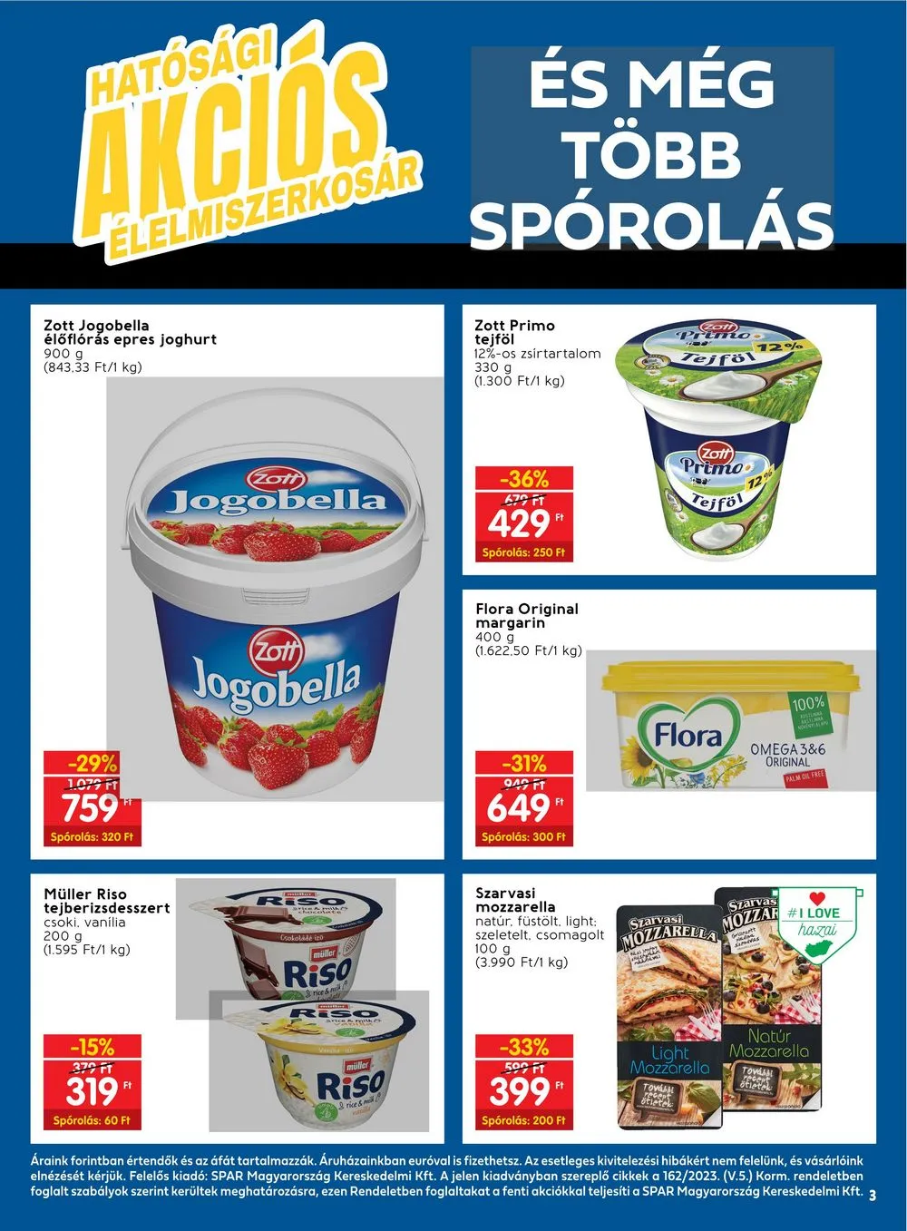 Spar akciós újság Elelmiszerkosar 04.15–04.24 – 3. oldal