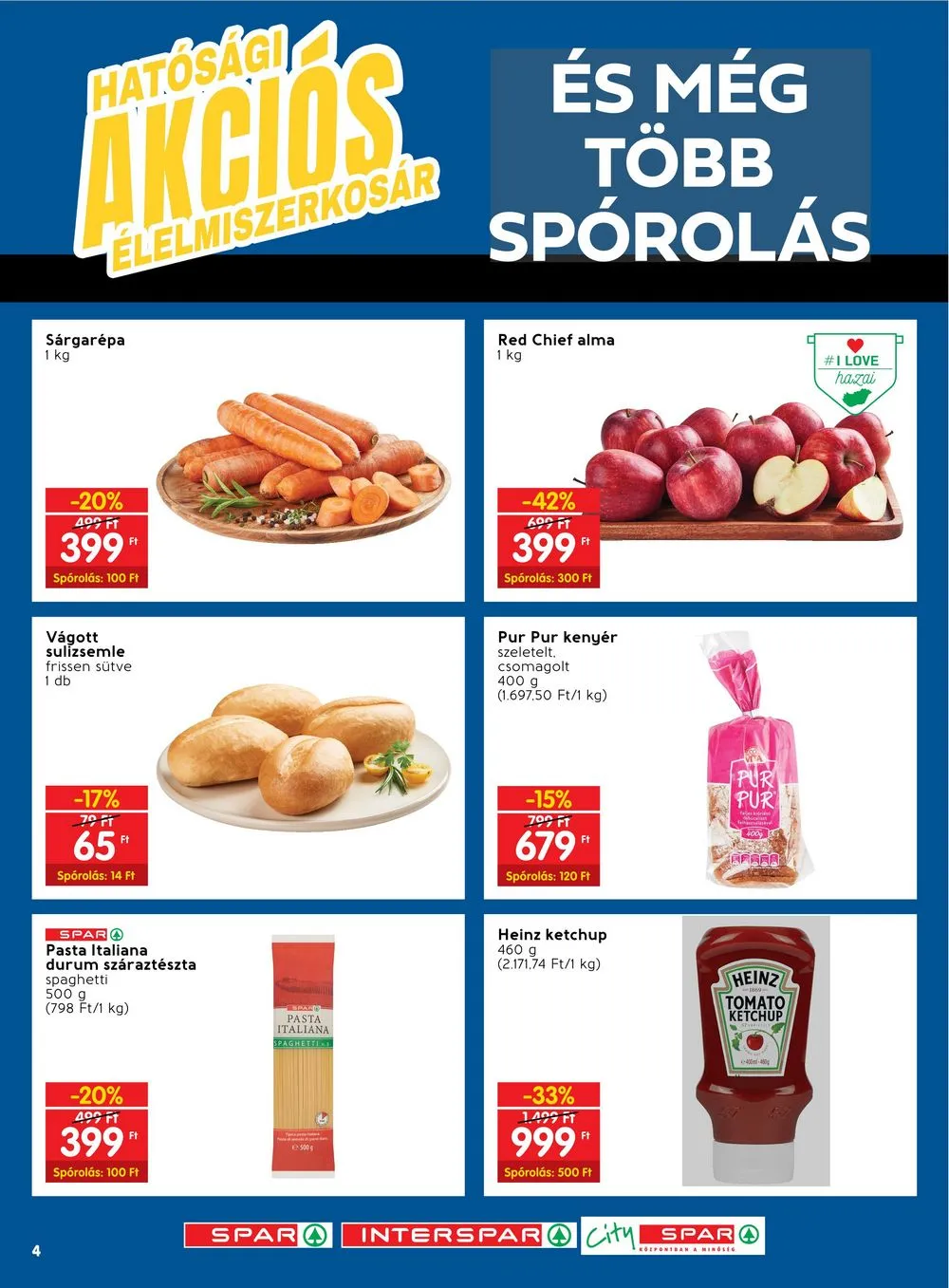 Spar akciós újság Elelmiszerkosar 04.15–04.24 – 4. oldal