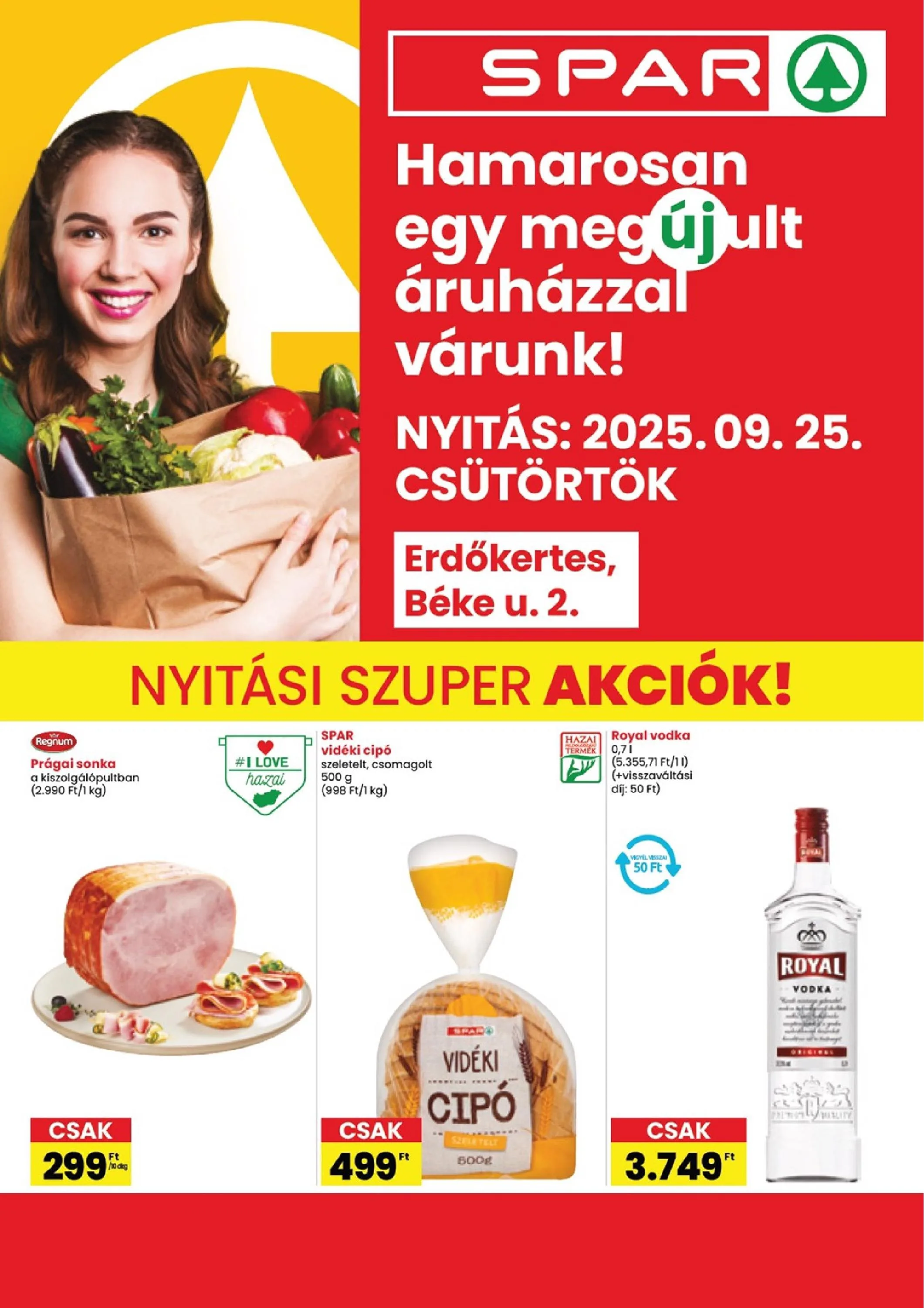 Spar akciós újság Erdokertes ujranyitas 09.25–10.01
