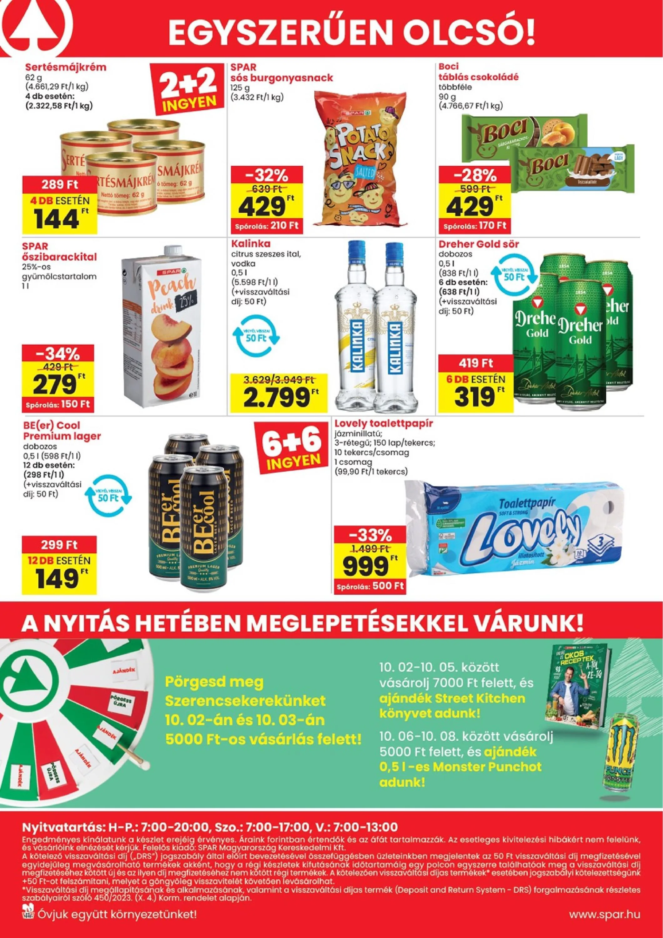 Spar akciós újság Esztergom uzletnyitas 10.02–10.08 – 4. oldal
