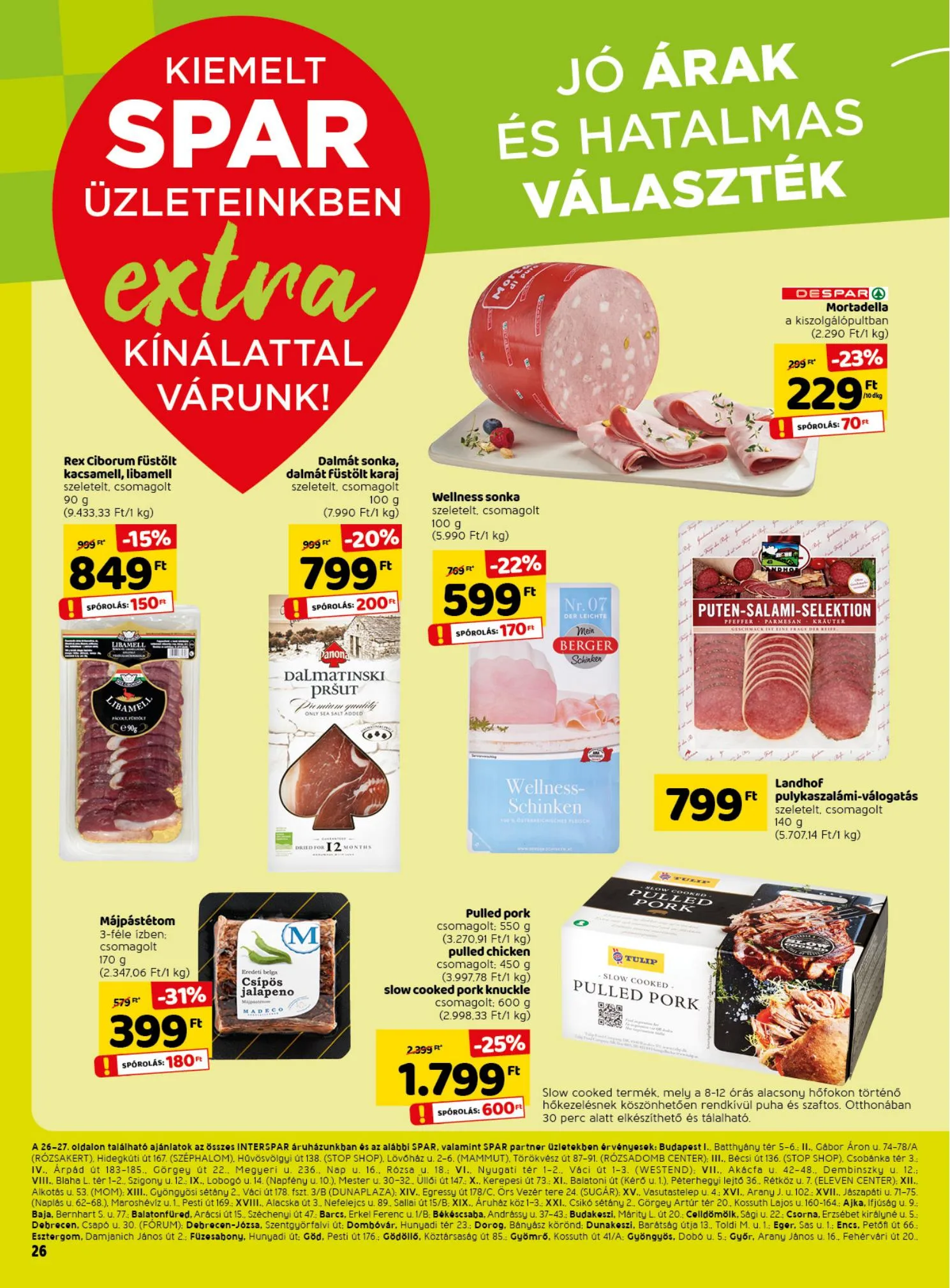 Spar akciós újság Extra 08.26–09.01