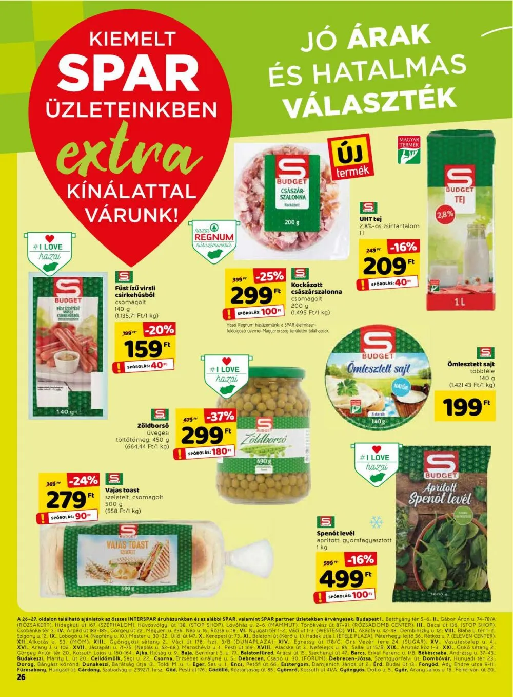 Spar akciós újság Extra 01.20–01.26