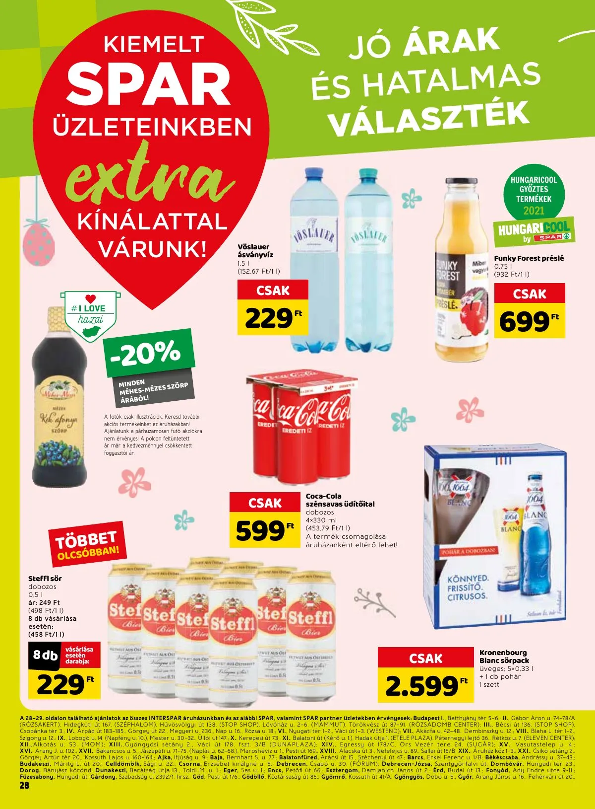 Spar akciós újság Extra 04.07–04.16