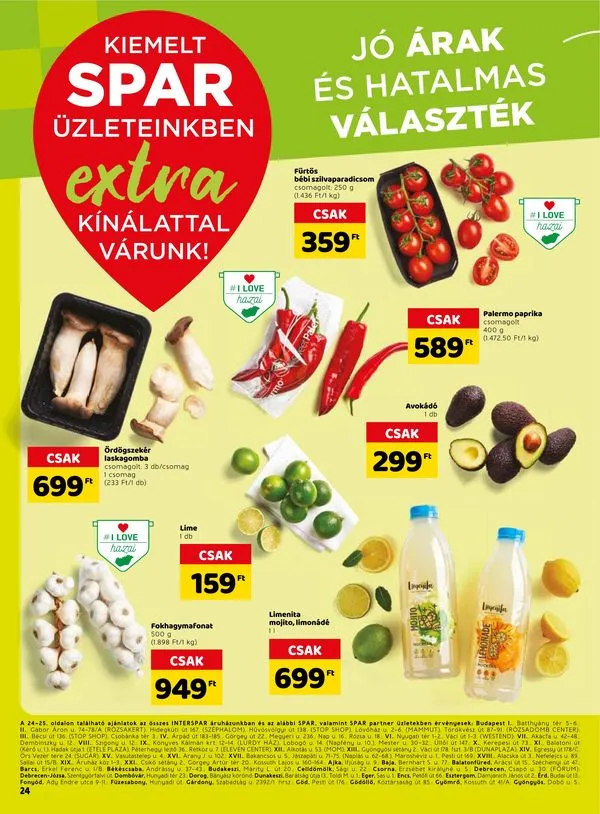 Spar akciós újság Extra 08.25–08.31