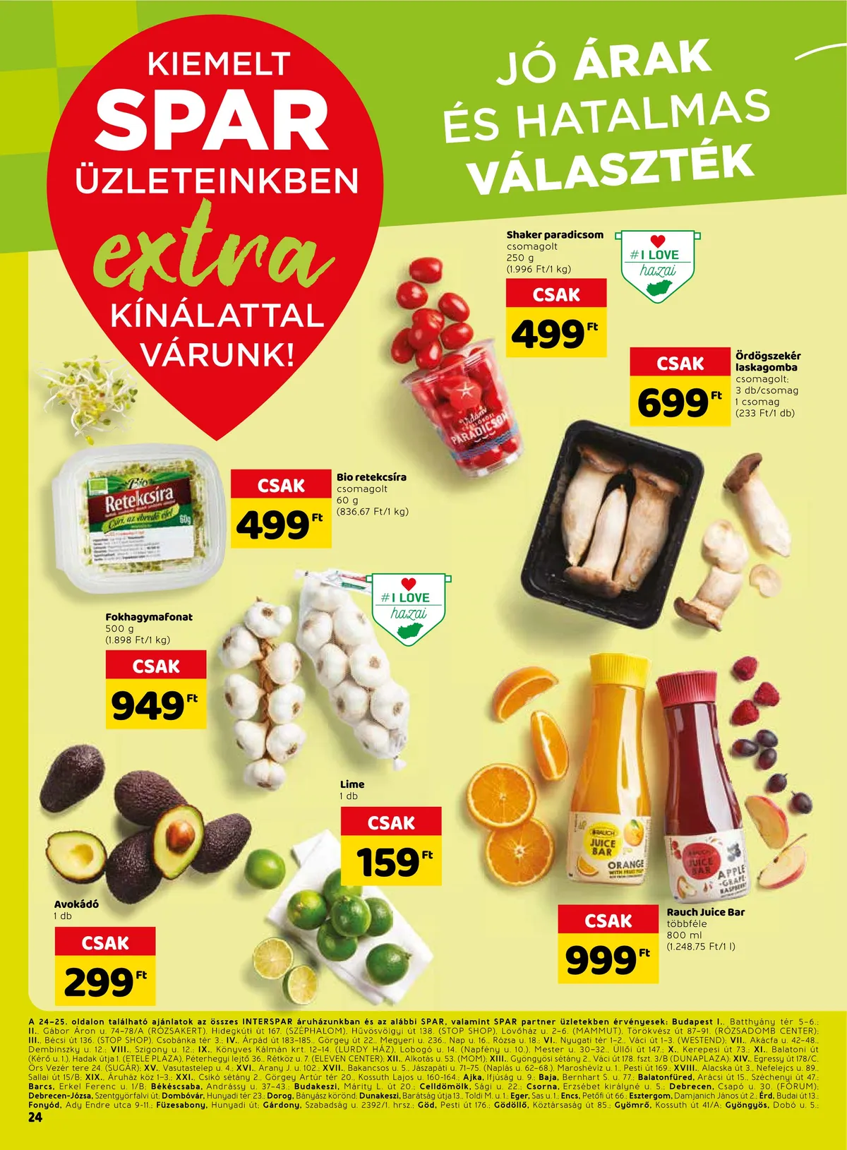 Spar akciós újság Extra 09.08–09.14