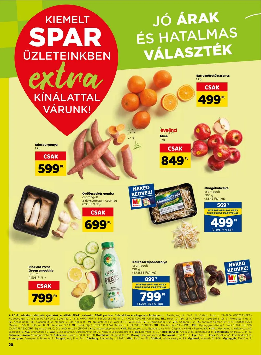 Spar akciós újság Extra 01.05–01.11