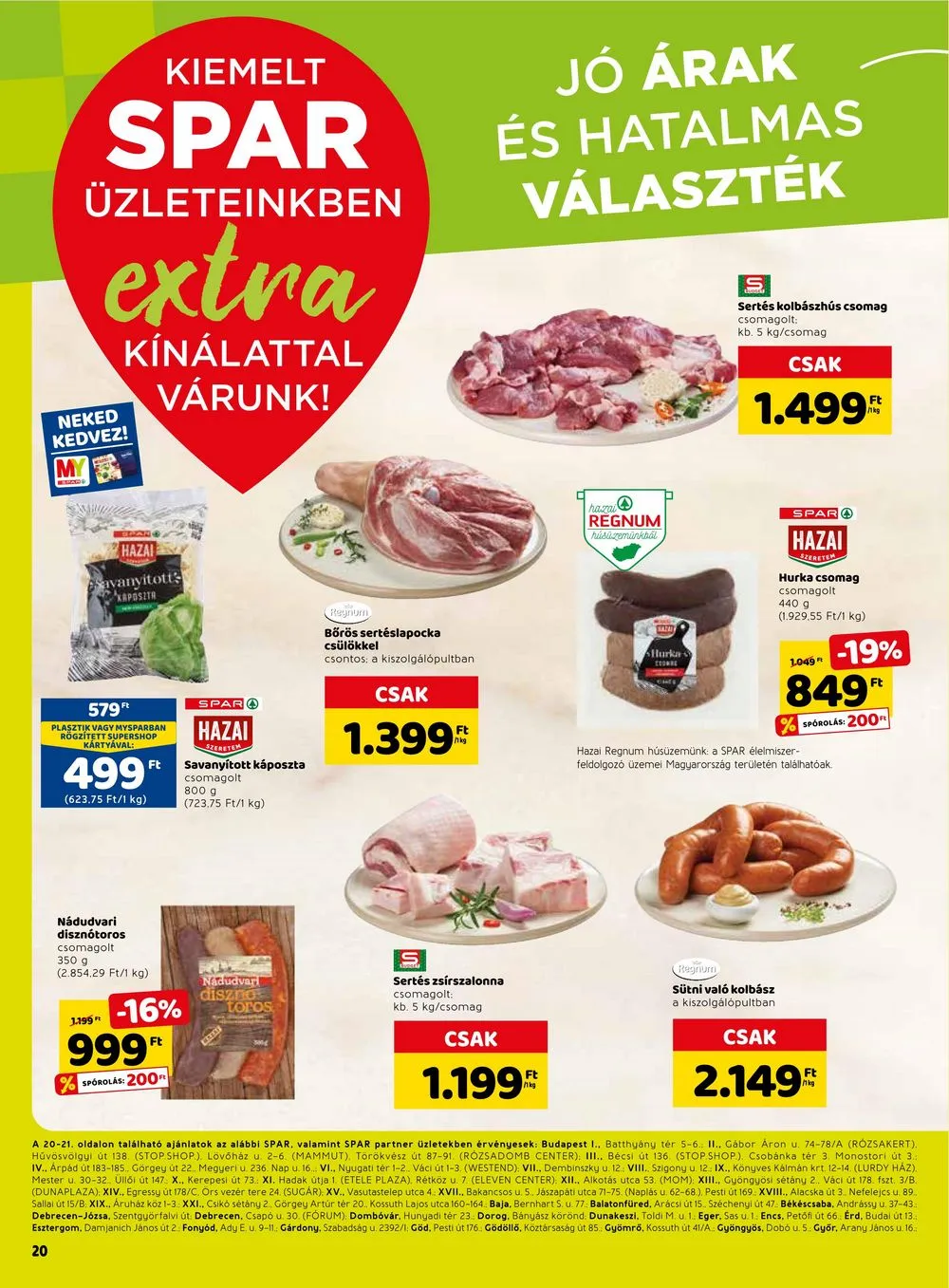 Spar akciós újság Extra 01.12–01.18