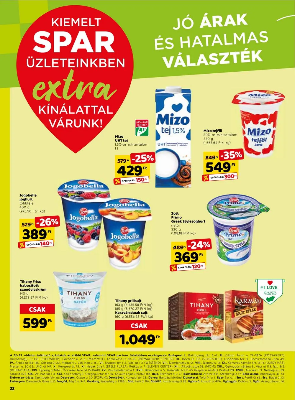 Spar akciós újság Extra 05.18–05.24