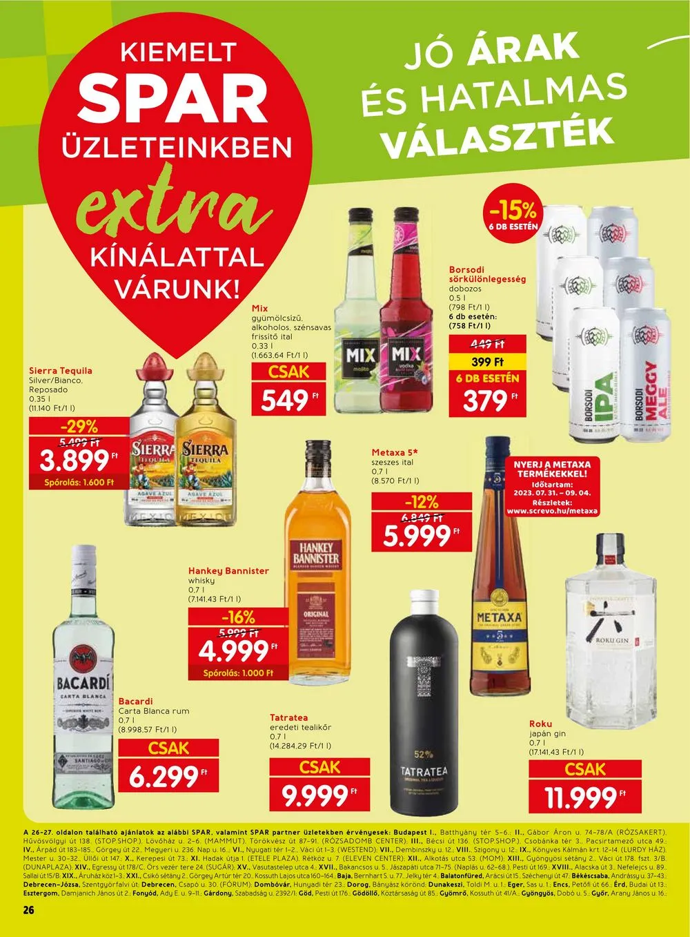 Spar akciós újság Extra 08.17–08.23 – 7. oldal