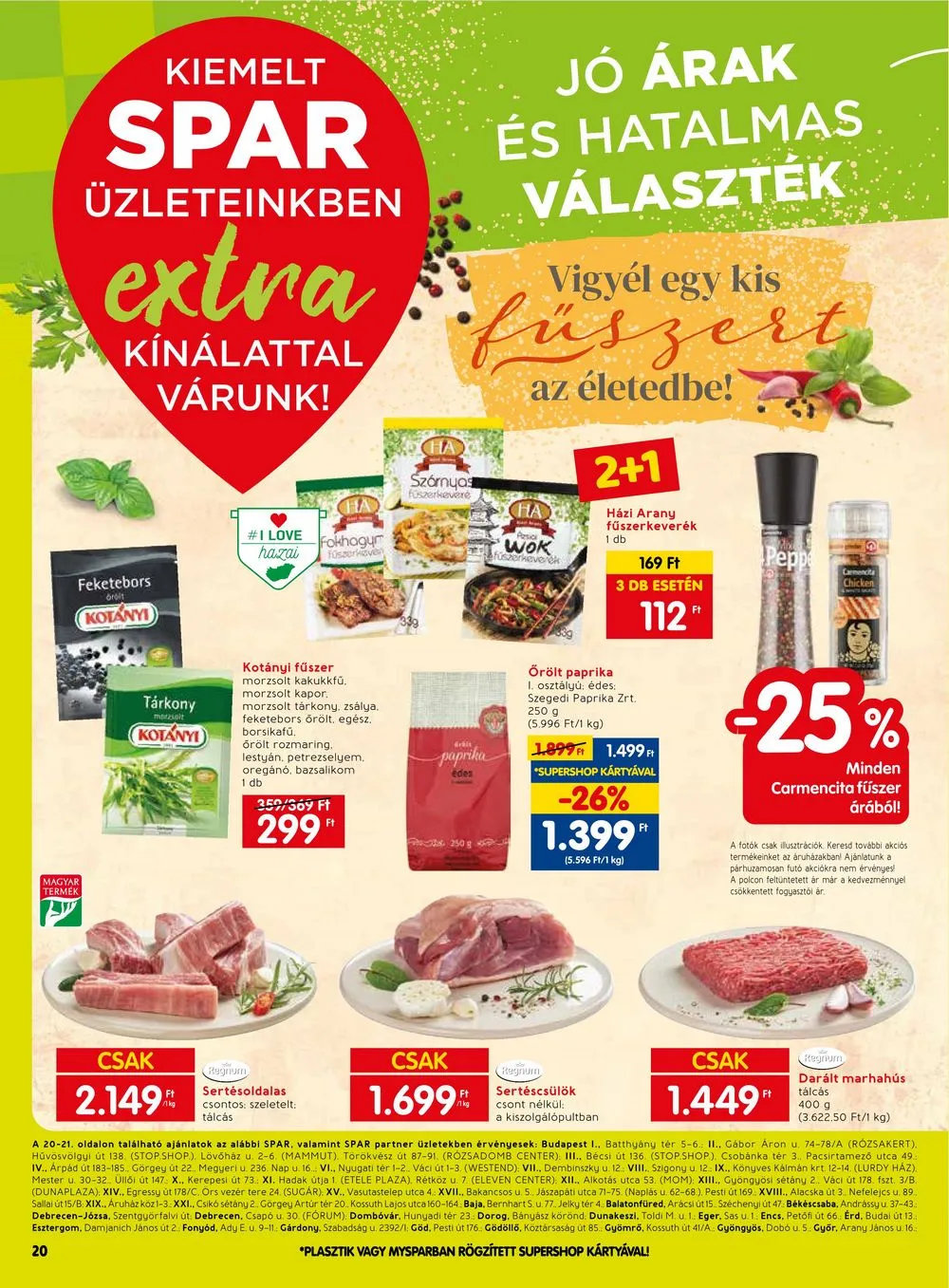 Spar akciós újság Extra 08.31–09.06