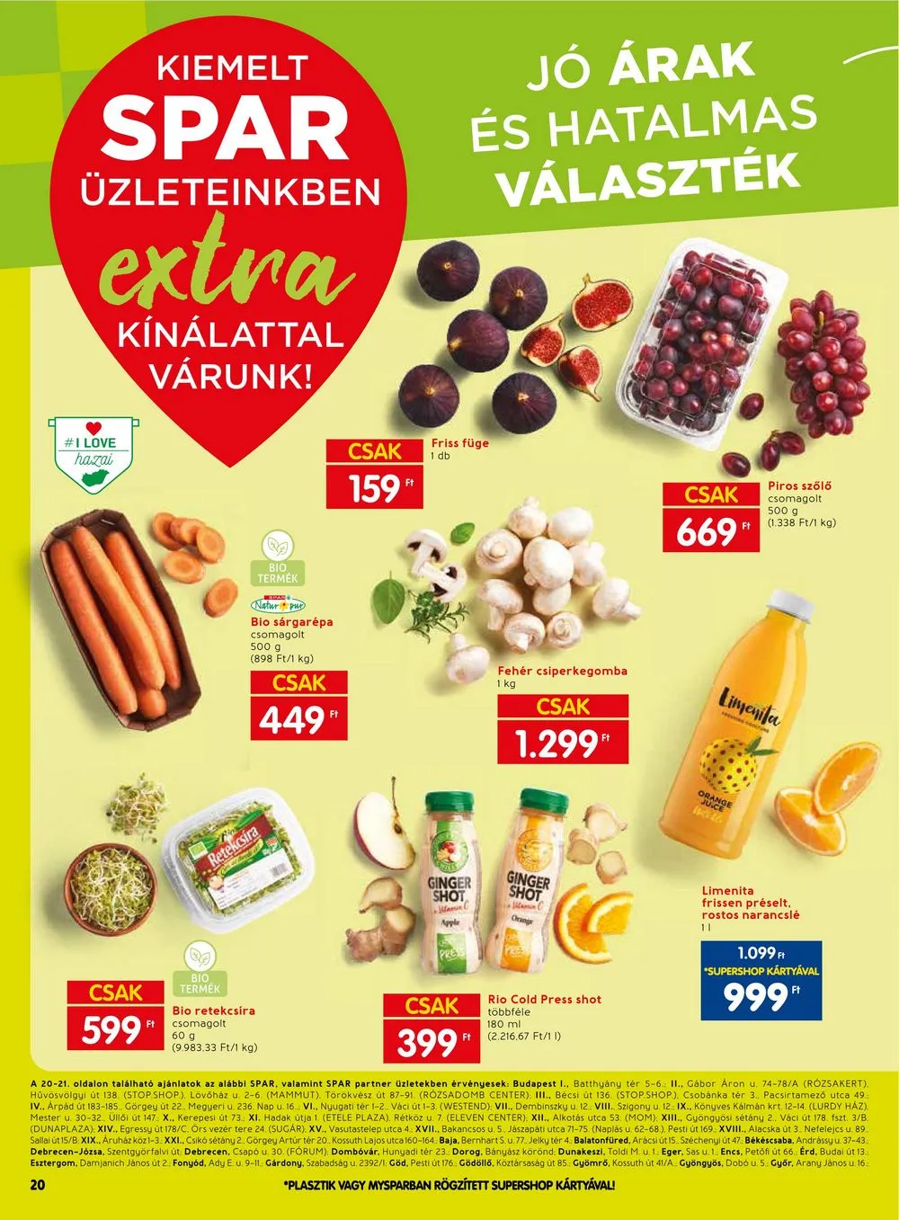 Spar akciós újság Extra 09.28–10.04