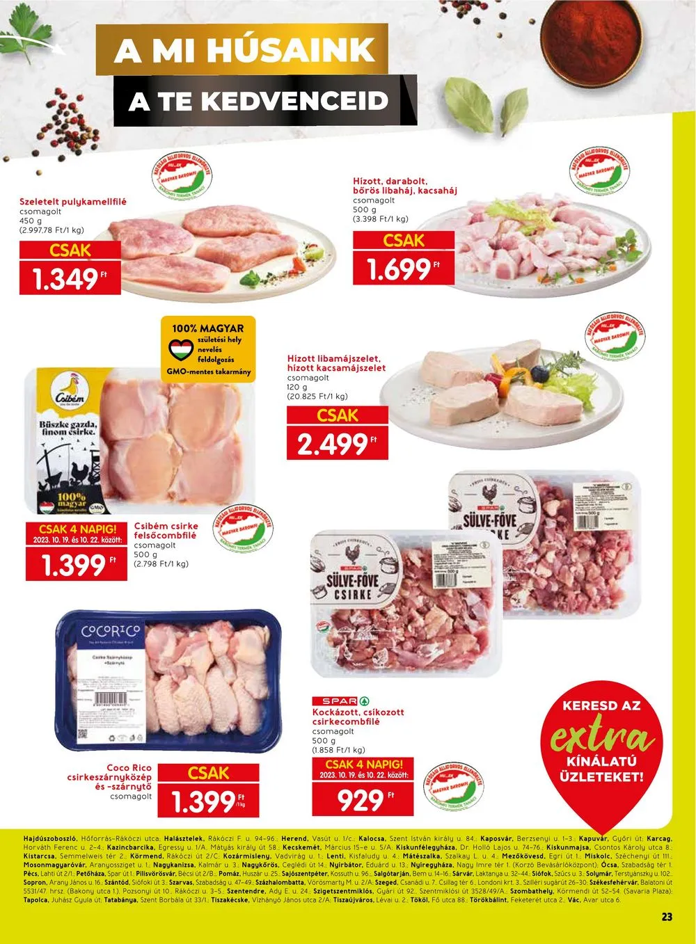 Spar akciós újság Extra 10.19–10.25 – 4. oldal