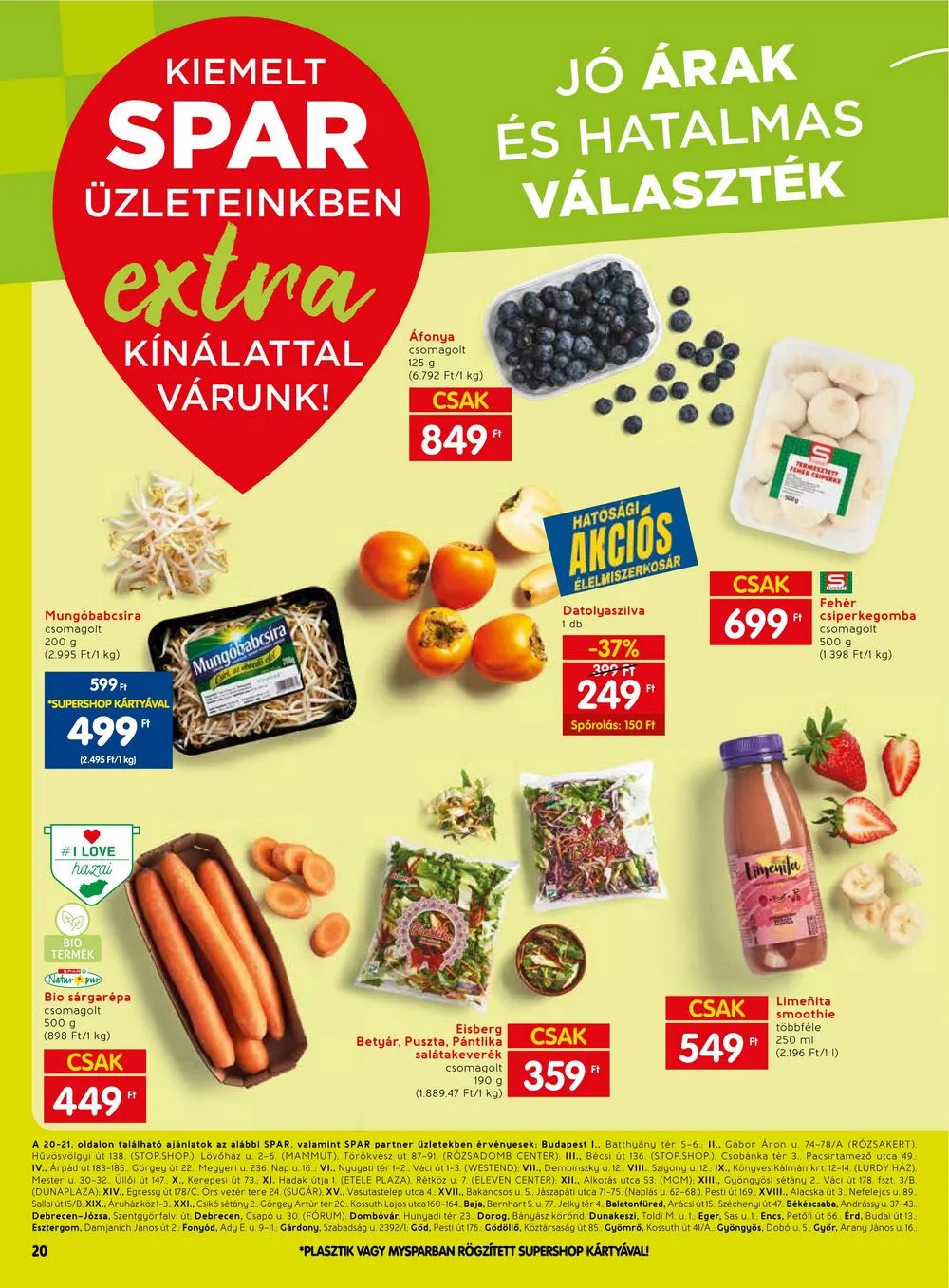 Spar akciós újság Extra 10.26–10.31