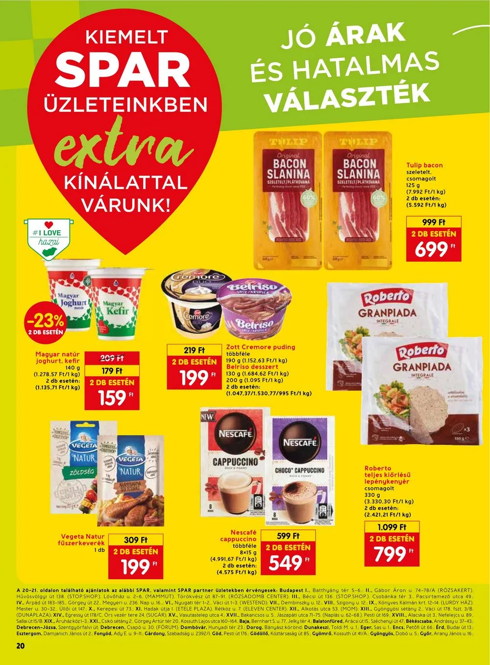 Spar akciós újság Extra 11.02–11.08