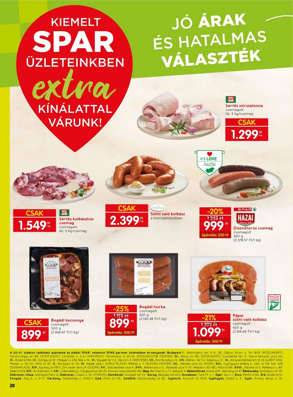 Spar akciós újság Extra 01.11–01.17