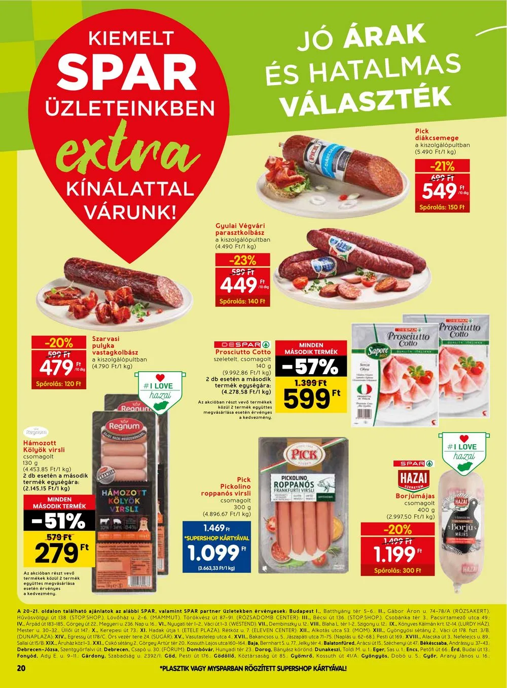 Spar akciós újság Extra 04.25–04.30