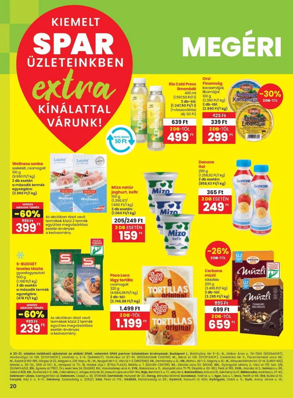 Spar akciós újság Extra 08.08–08.14