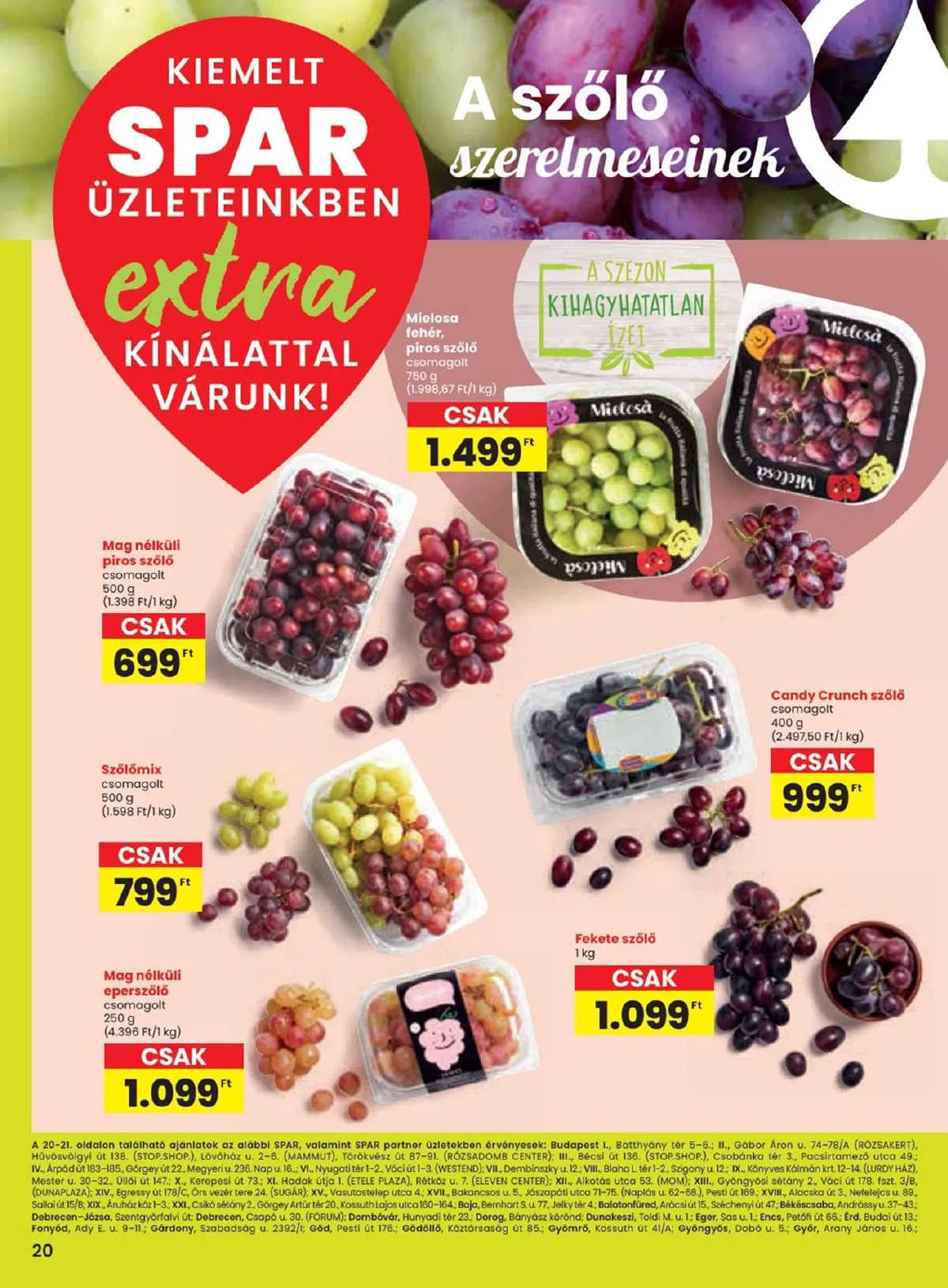 Spar akciós újság Extra 09.26–10.02