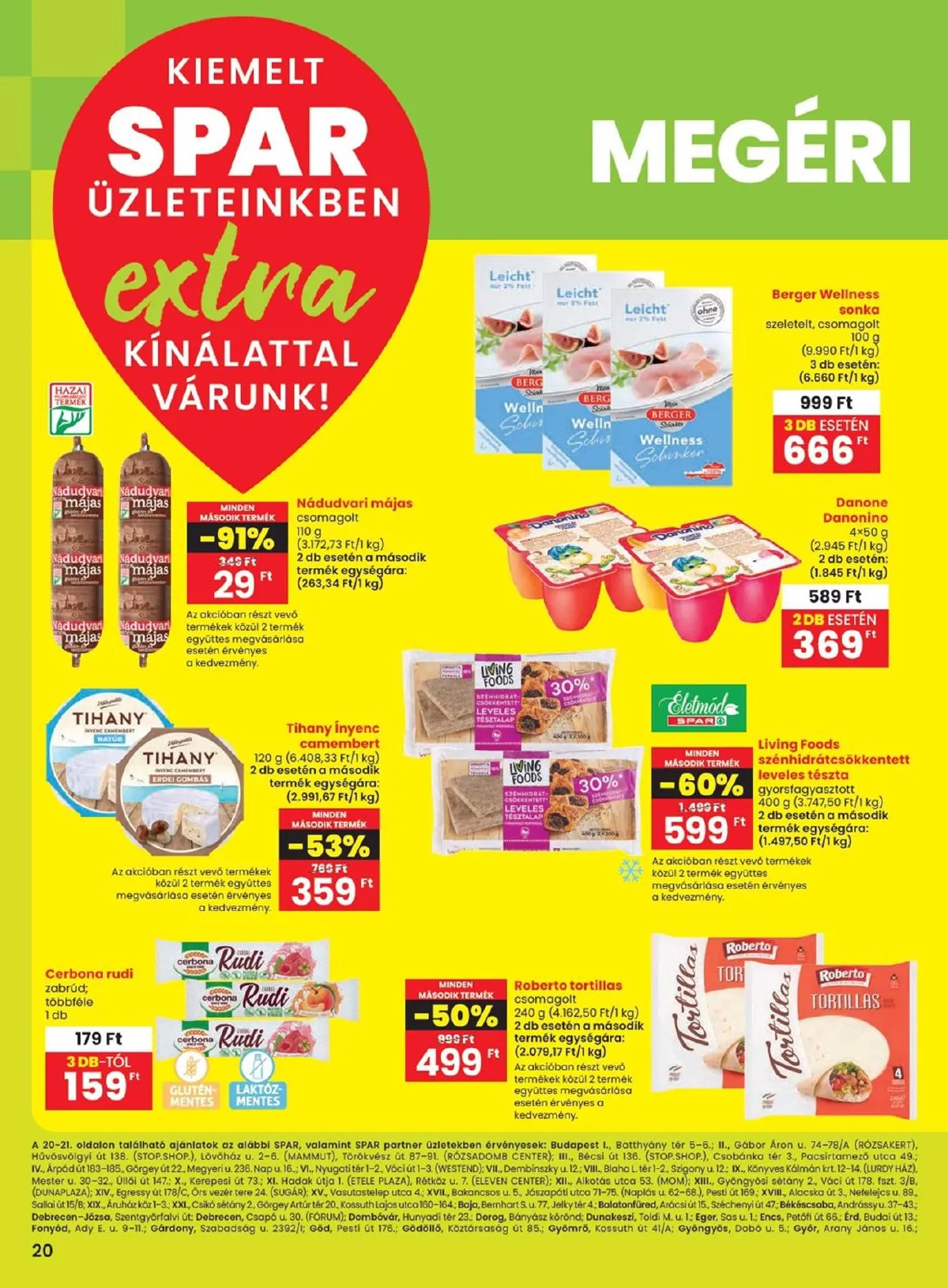 Spar akciós újság Extra 10.31–11.06