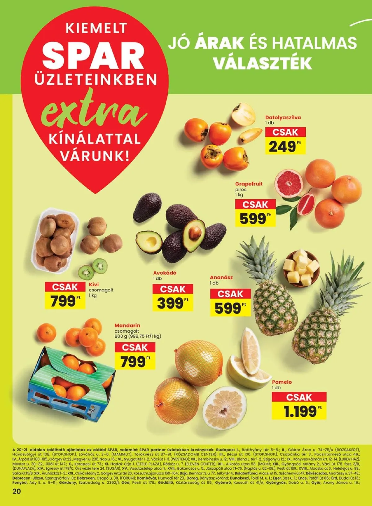 Spar akciós újság Extra 11.07–11.13