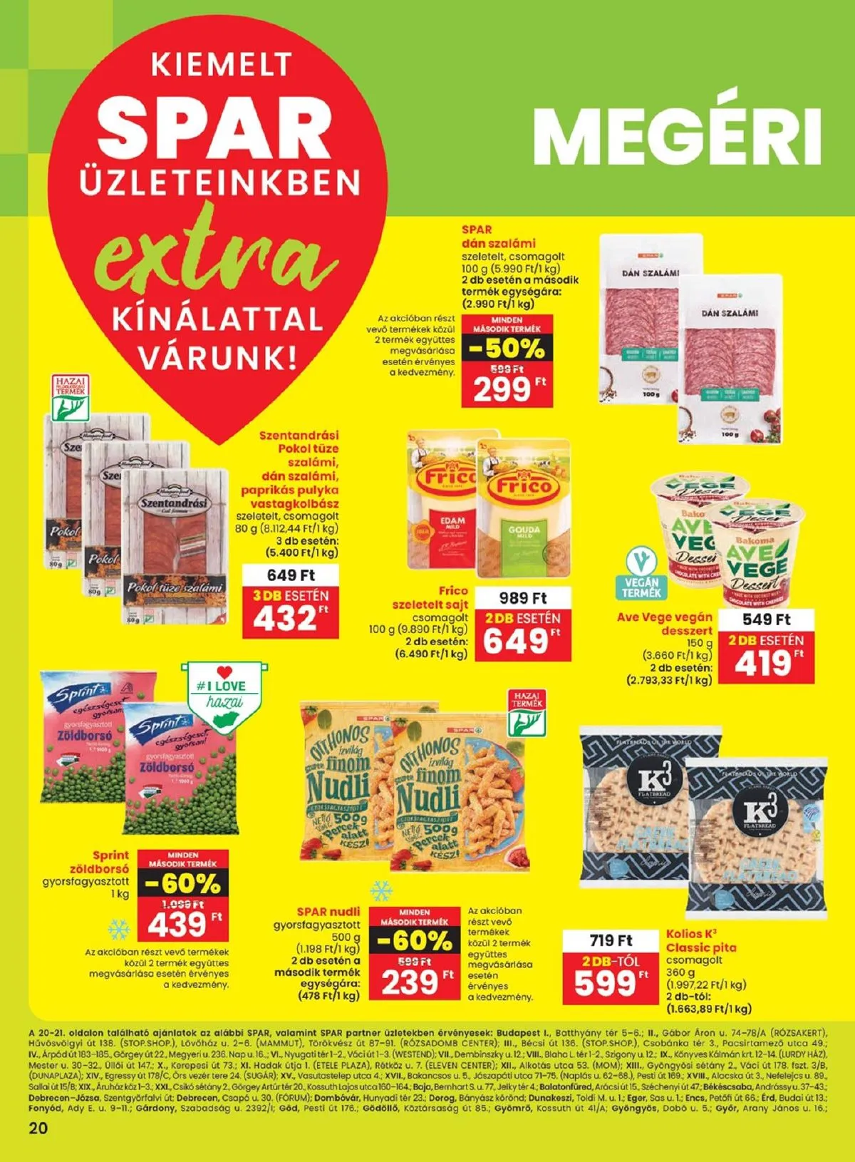 Spar akciós újság Extra 11.14–11.20
