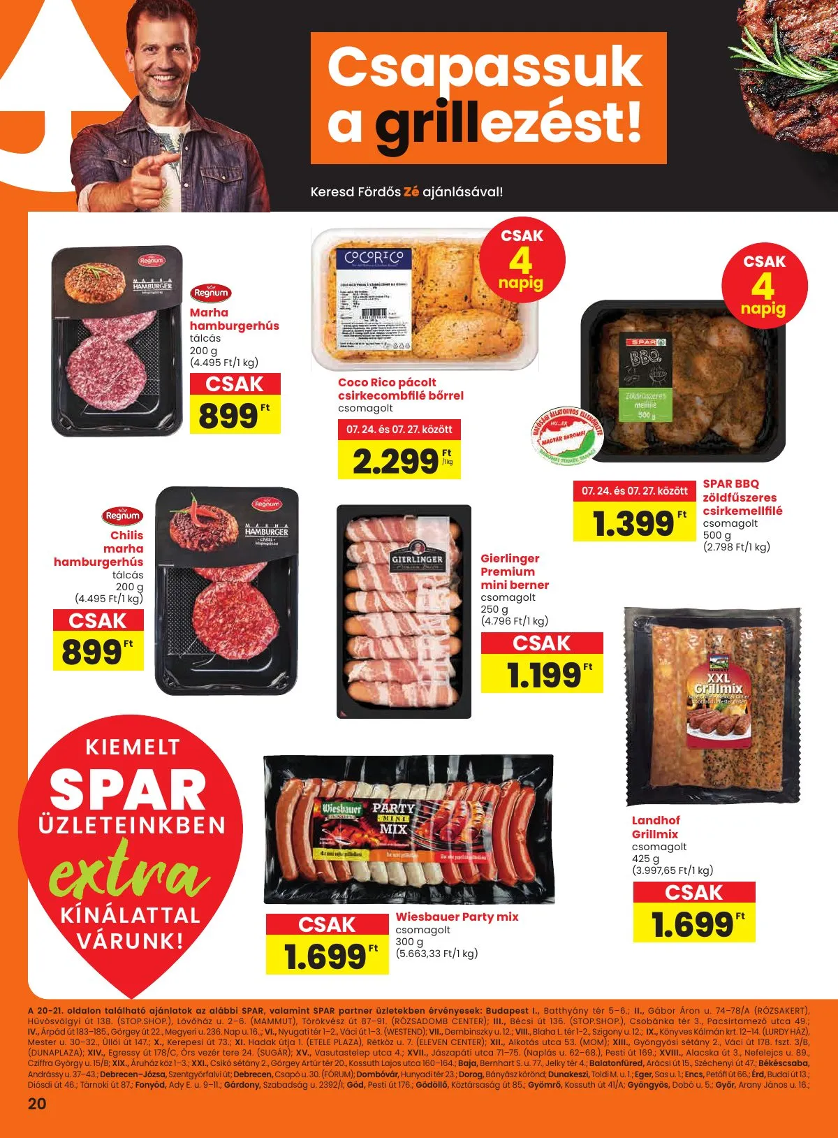 Spar akciós újság Extra 07.24–07.30