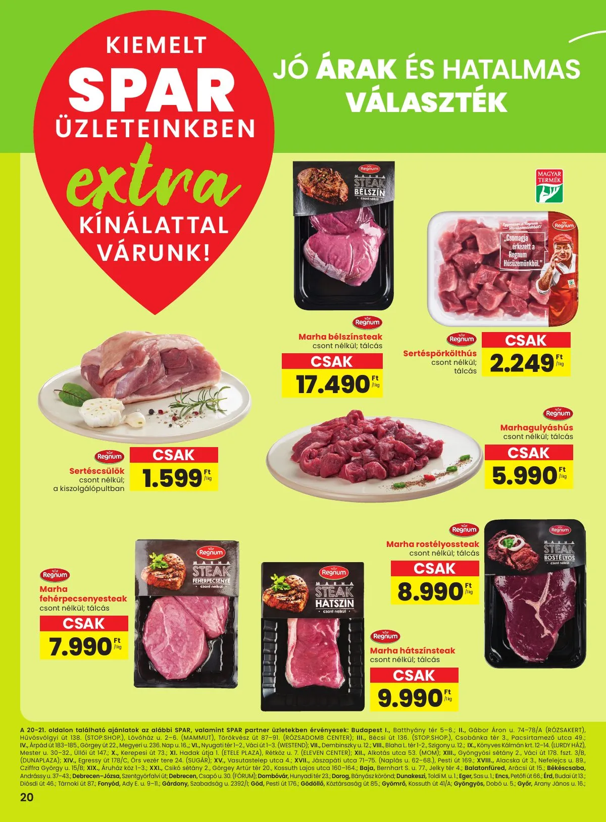 Spar akciós újság Extra 10.30–11.05