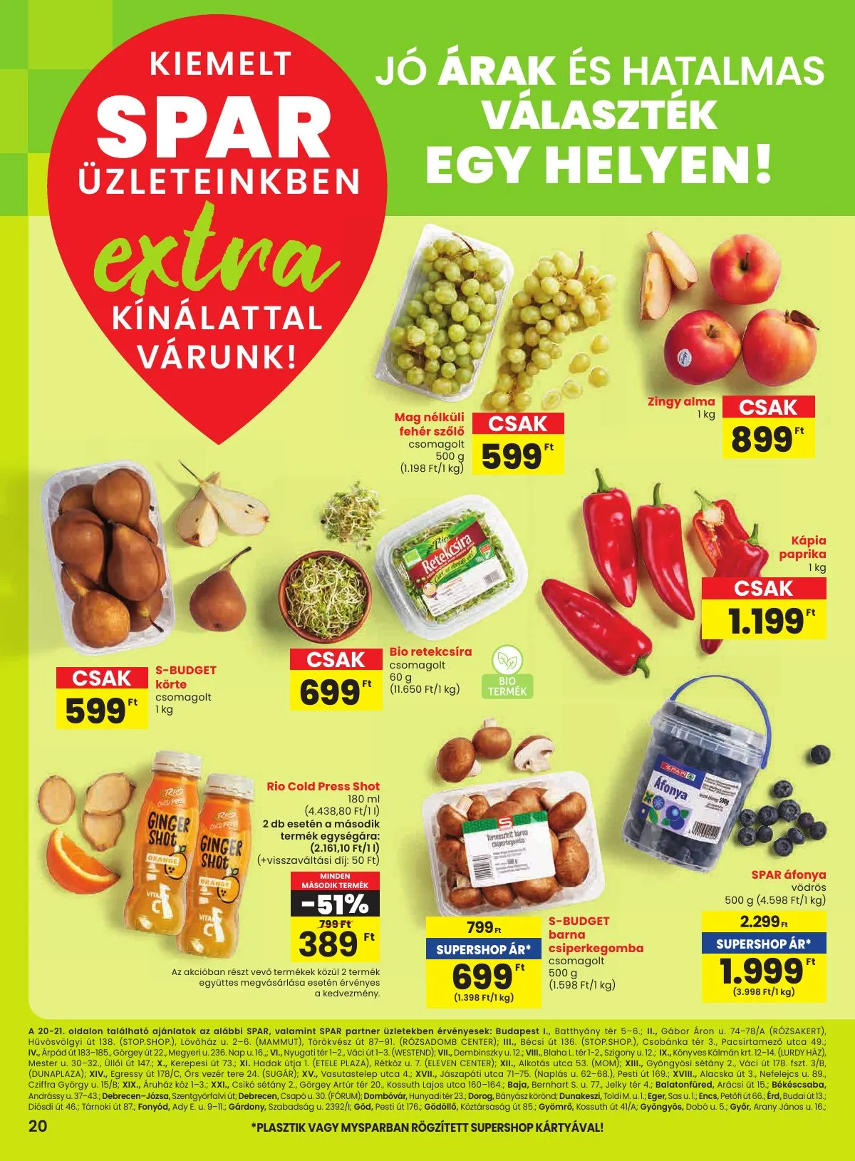 Spar akciós újság Extra 11.20–11.26
