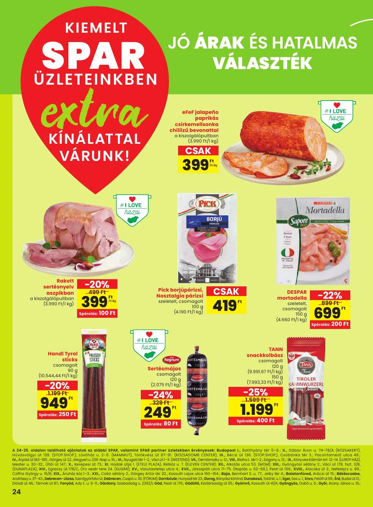 Spar akciós újság Extra 11.27–12.03