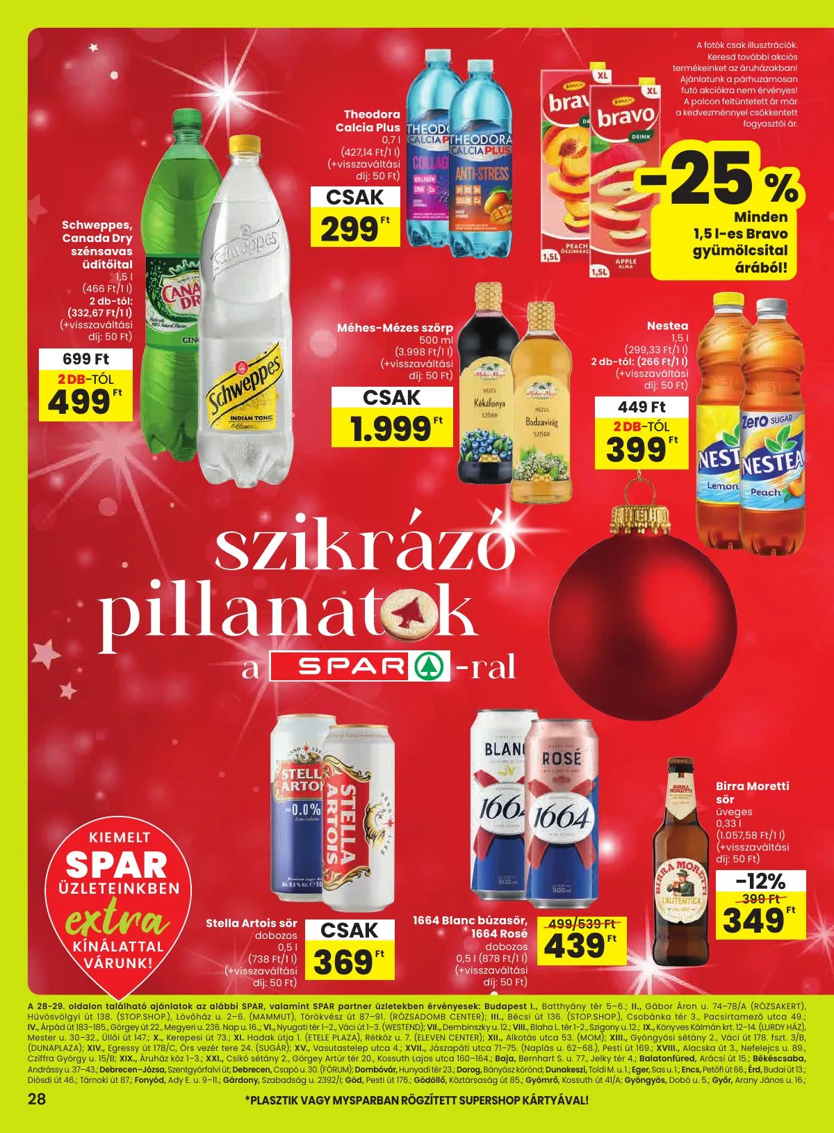 Spar akciós újság Extra 12.18–12.27