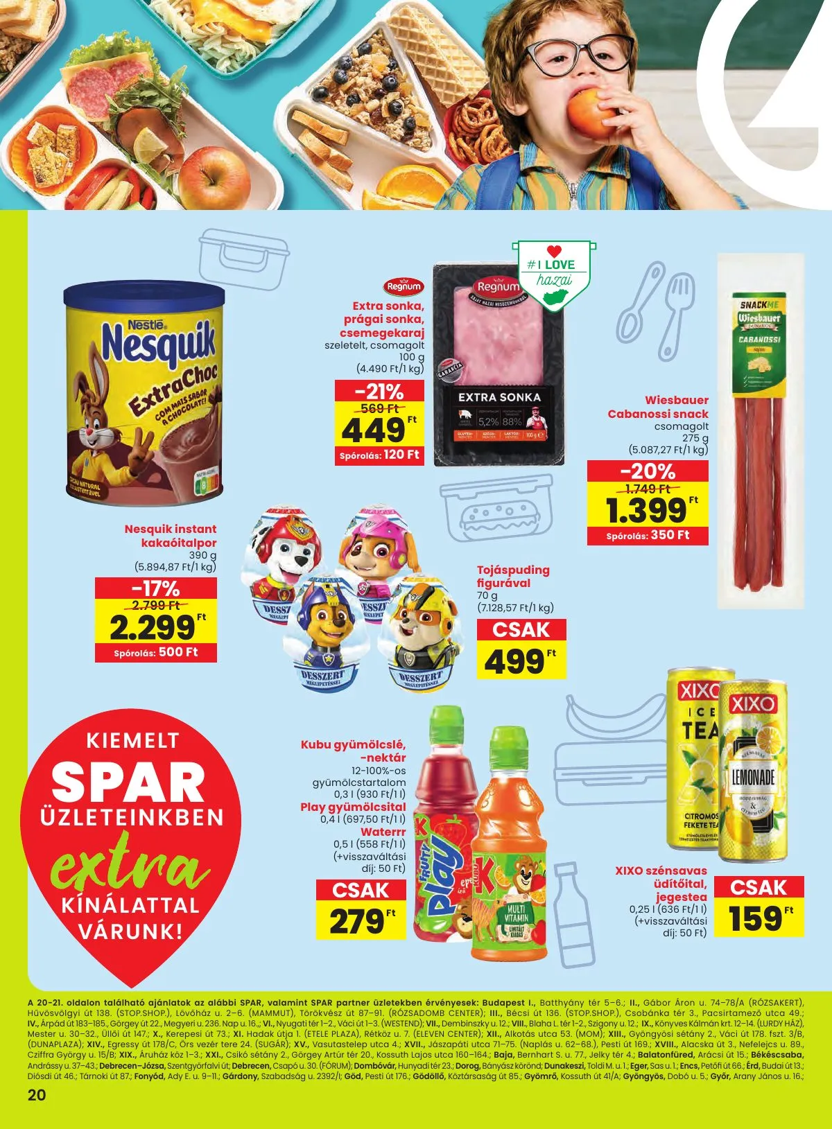 Spar akciós újság Extra 01.08–01.14