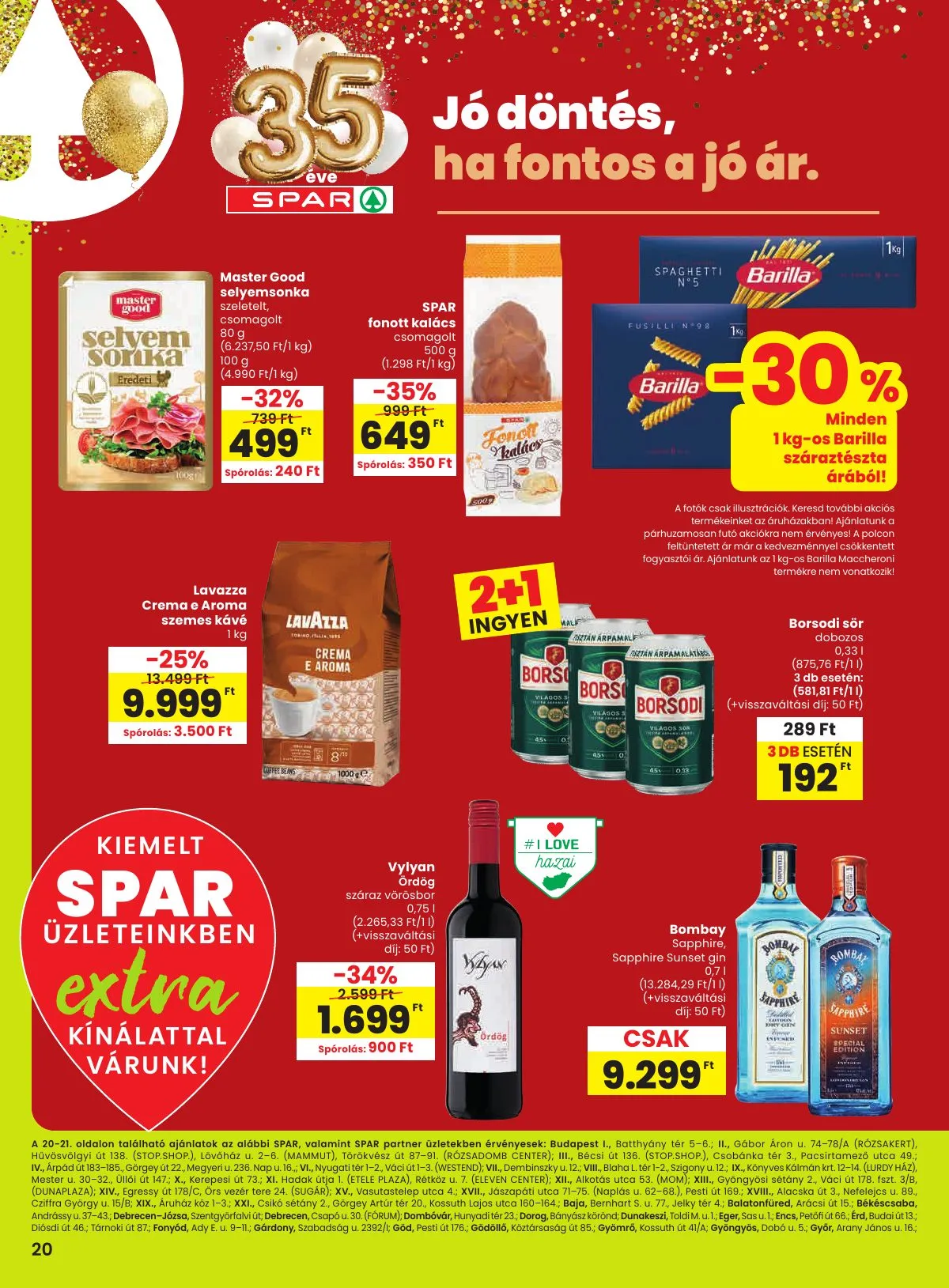 Spar akciós újság Extra 01.15–01.21