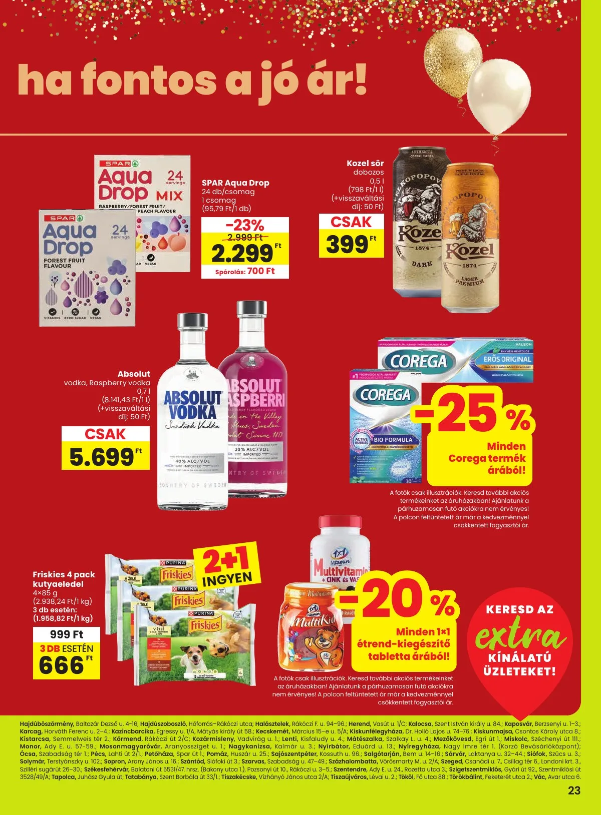 Spar akciós újság Extra 01.22–01.28 – 4. oldal