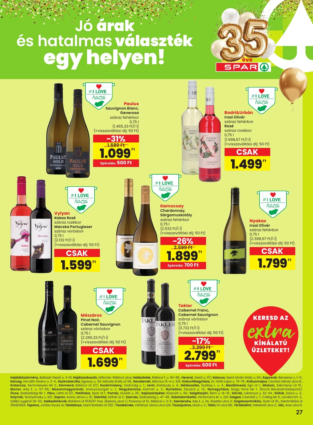 Spar akciós újság Extra 01.22–01.28 – 8. oldal